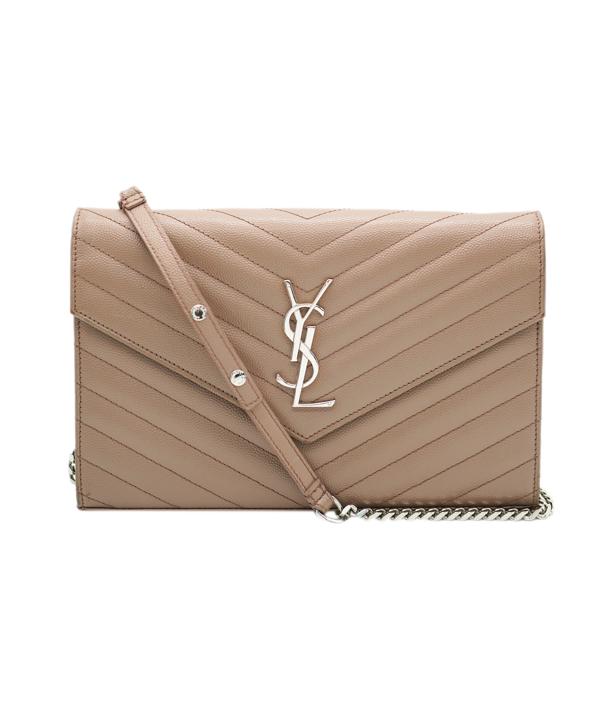 Saint Laurent Chevron Crossbody Beige Bag ALC1923