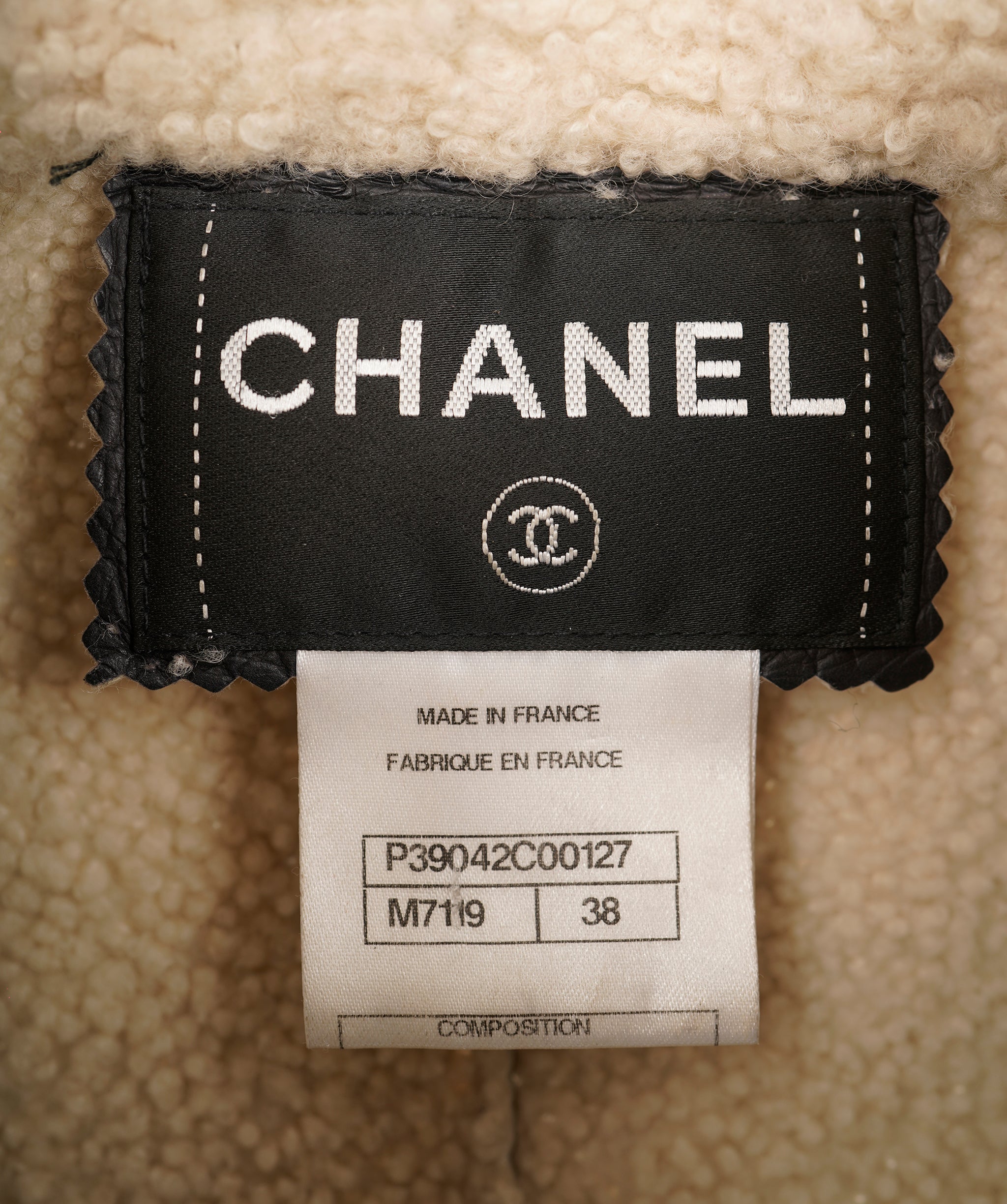 Chanel Shearling Quilted Lambskin Leather Jacket ALC1932