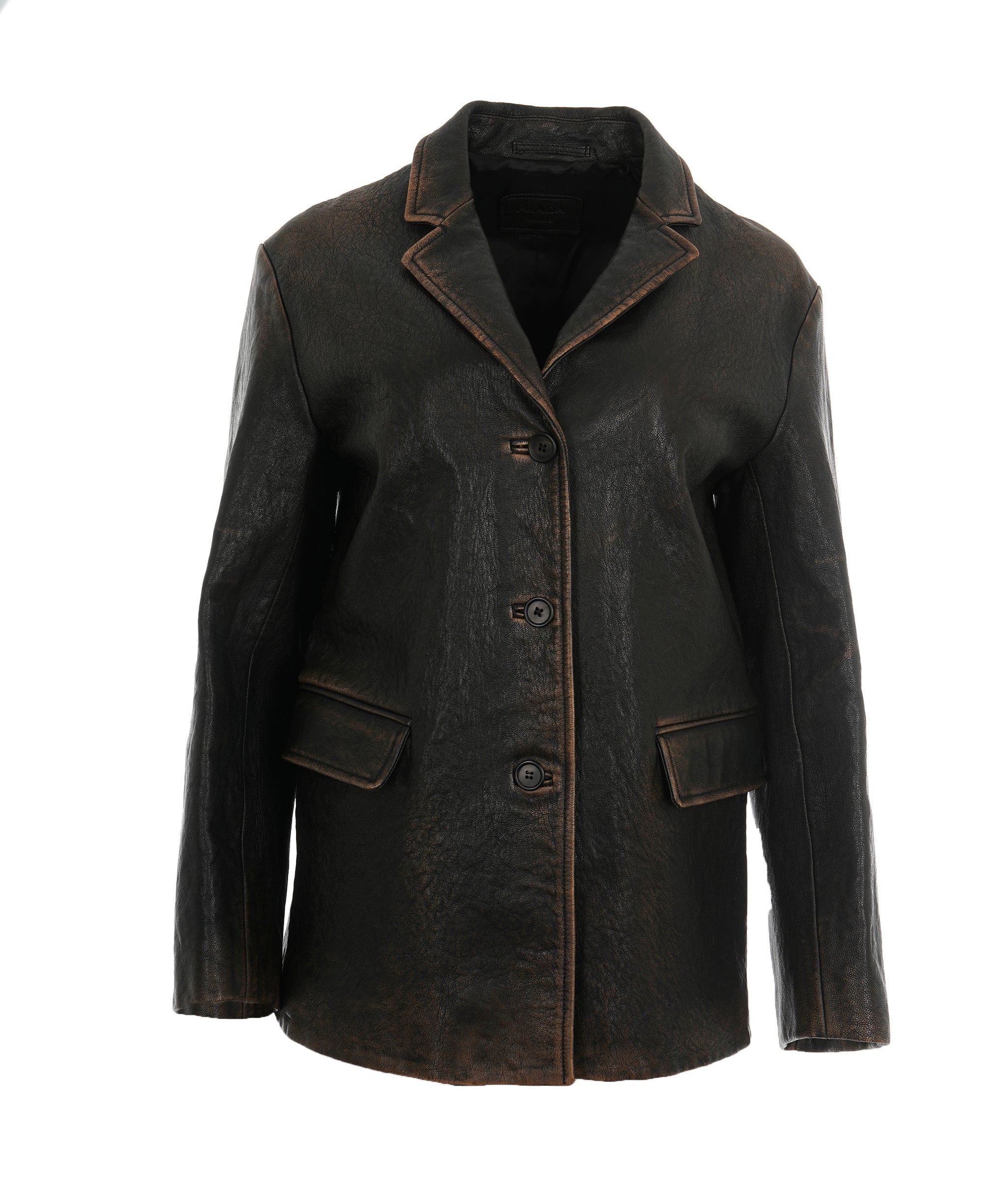 Prada Brown Leather Jacket 38 ALC1938