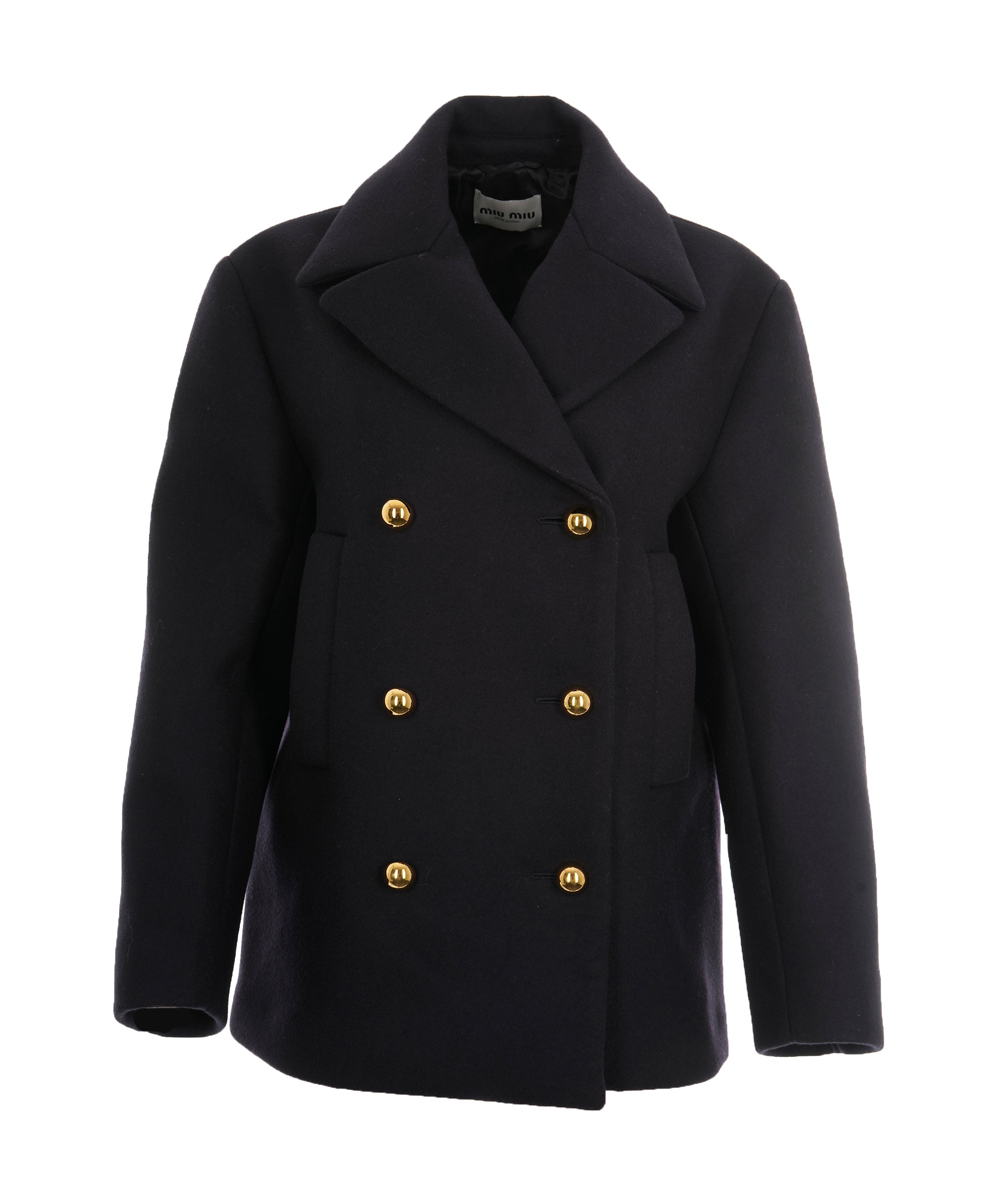 Miu Miu Navy Logo Jacket 38 ALC1939