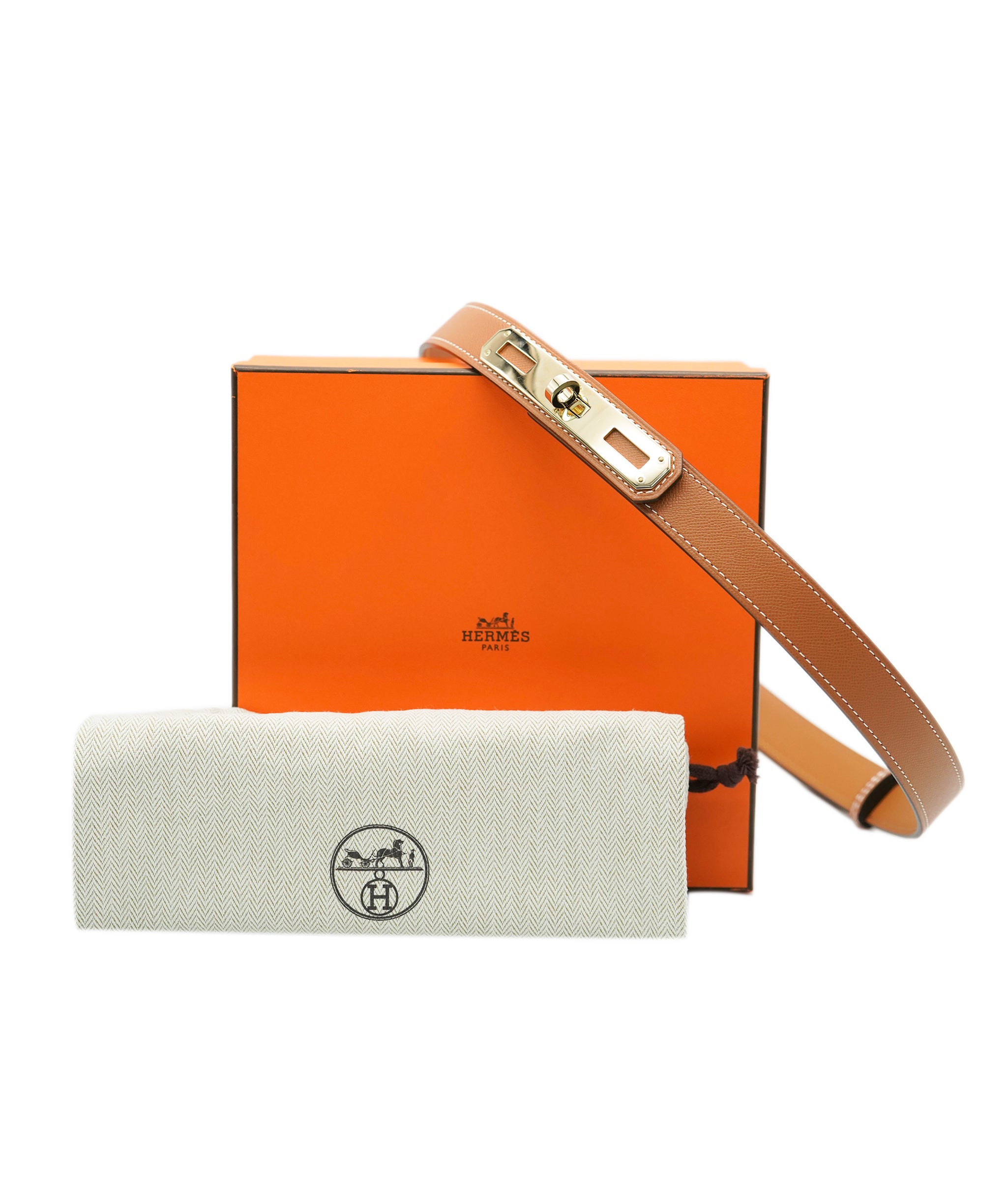 Hermes Limited Edition Kelly Gold Belt ALC1935