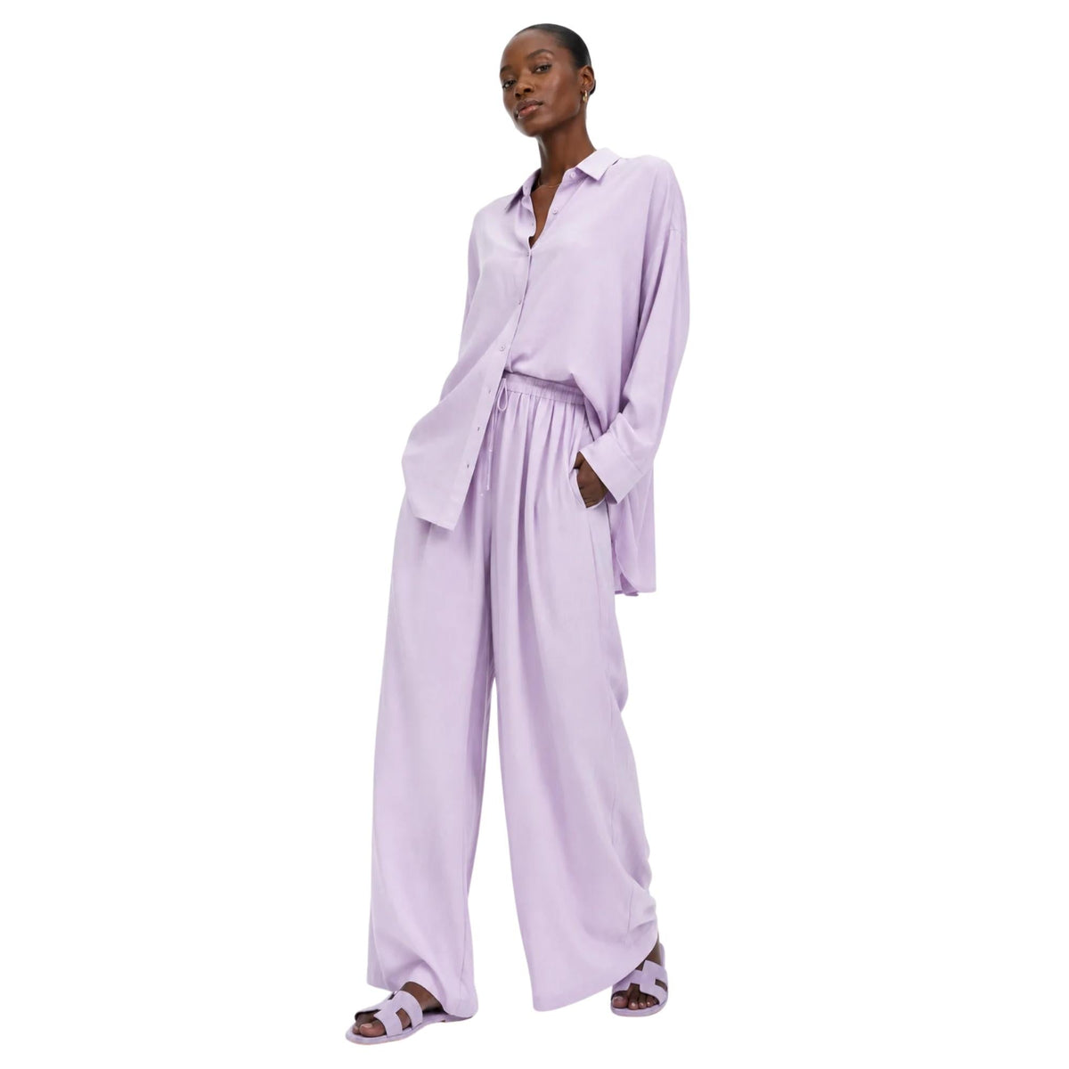 LINEN-VISCOSE 2-PIECE SET زوج (SHIRT & PANTS قميص وبنطلون) “THE SOFTY"