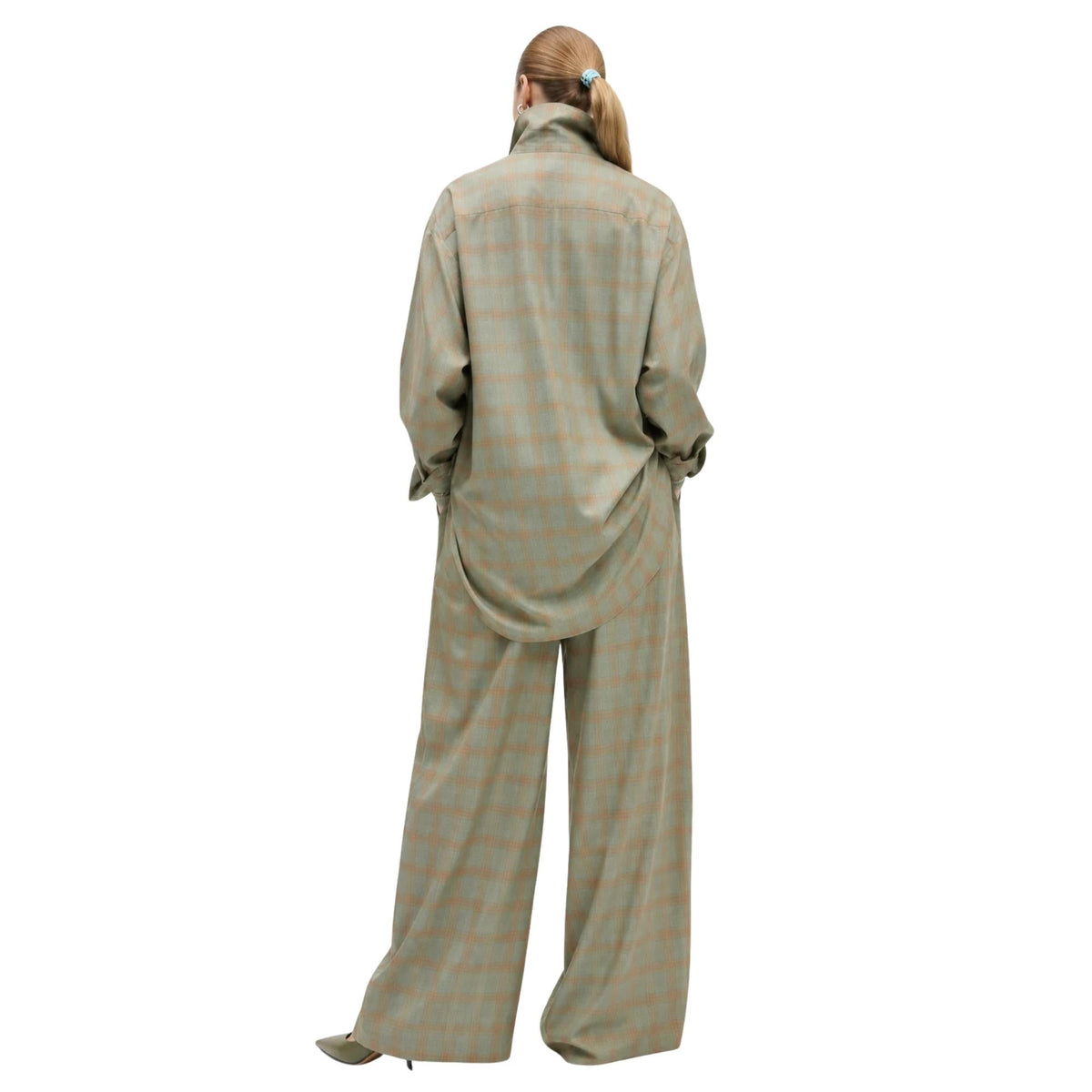 LOOSE FIT CHECKED 2PC SET  زوج (SHIRT & PANTS قميص وبنطلون) “JANE AUSTEN"
