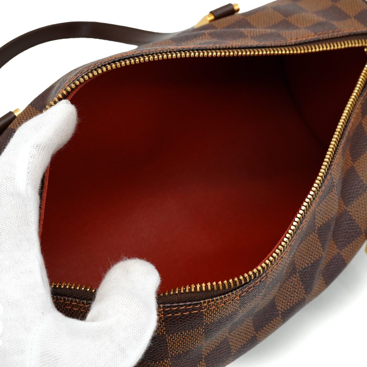 LOUIS VUITTON DAMIER PAPILLON PM HAND BAG EBENE N51304 90326757