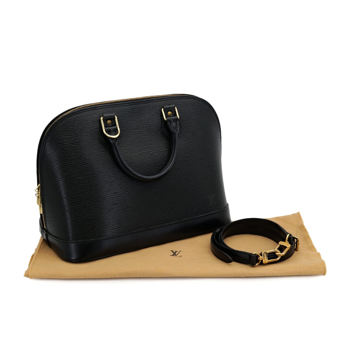 LOUIS VUITTON EPI ALMA PM HAND SHOULDER BAG NOIR LEATHER M52142 90325332