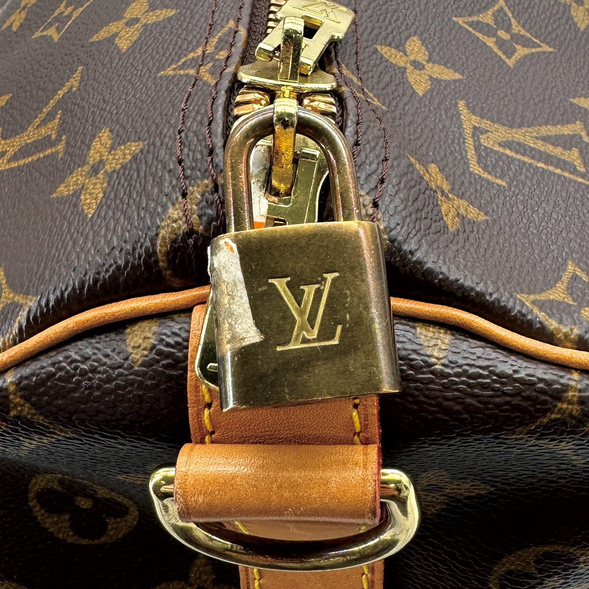 LOUIS VUITTON MONOGRAM KEEPALL BANDOULIERE 55 LUGGAGE BROWN M41414 90312566