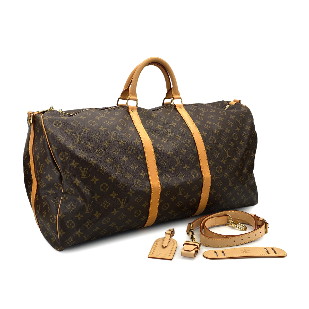 LOUIS VUITTON MONOGRAM KEEPALL BANDOULIERE 60 LUGGAGE BROWN M41412 90313861