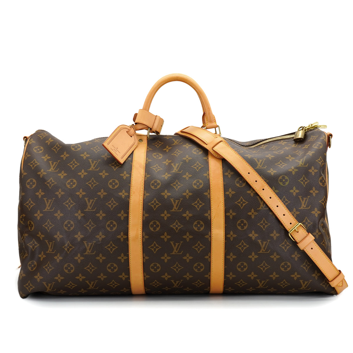 LOUIS VUITTON MONOGRAM KEEPALL BANDOULIERE 60 LUGGAGE BROWN M41412 90327867