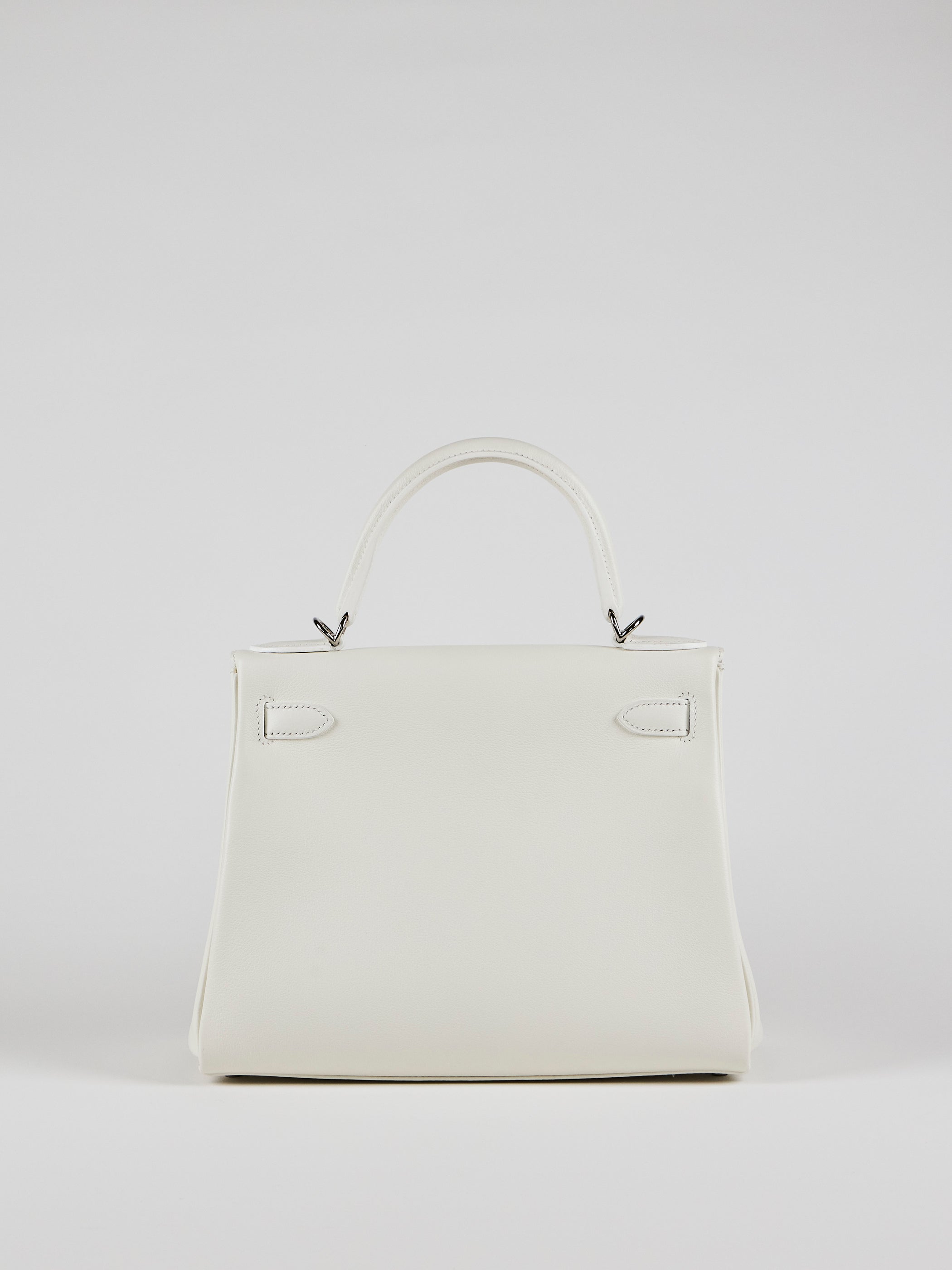 HERMÈS KELLY 28CM NEW WHITE Evercolour Leather with Palladium Hardware