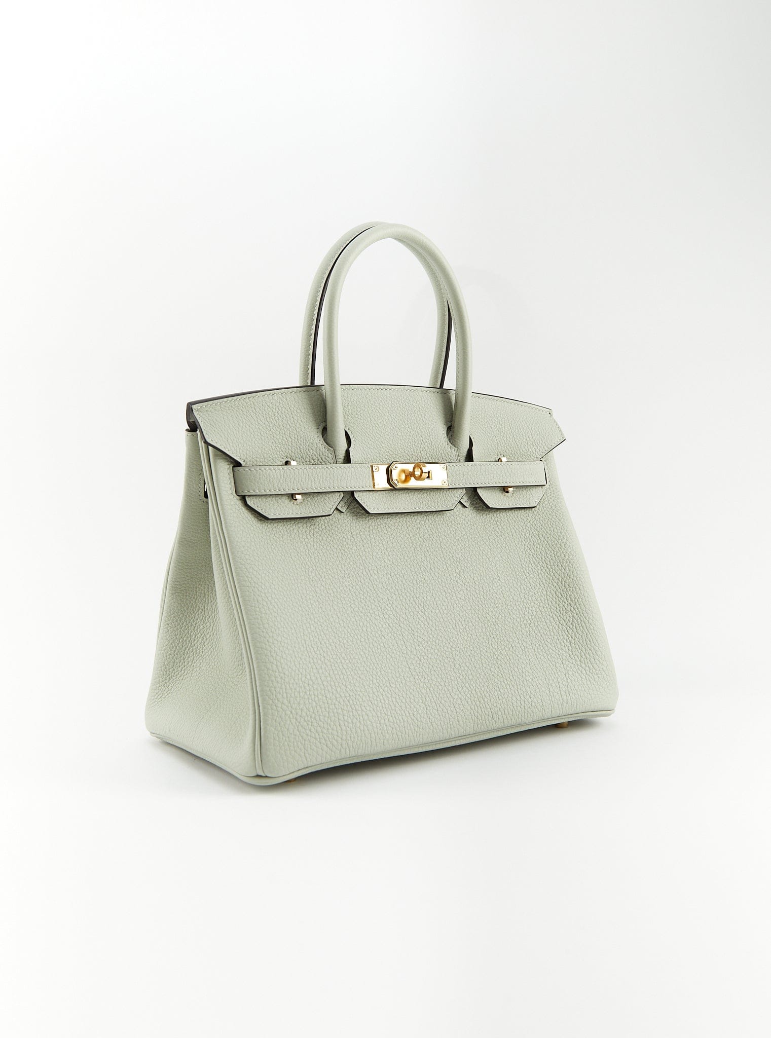 *LONDON LOCATED* HERMÈS BIRKIN 30CM GRIS NEVE Togo Leather with Gold Hardware