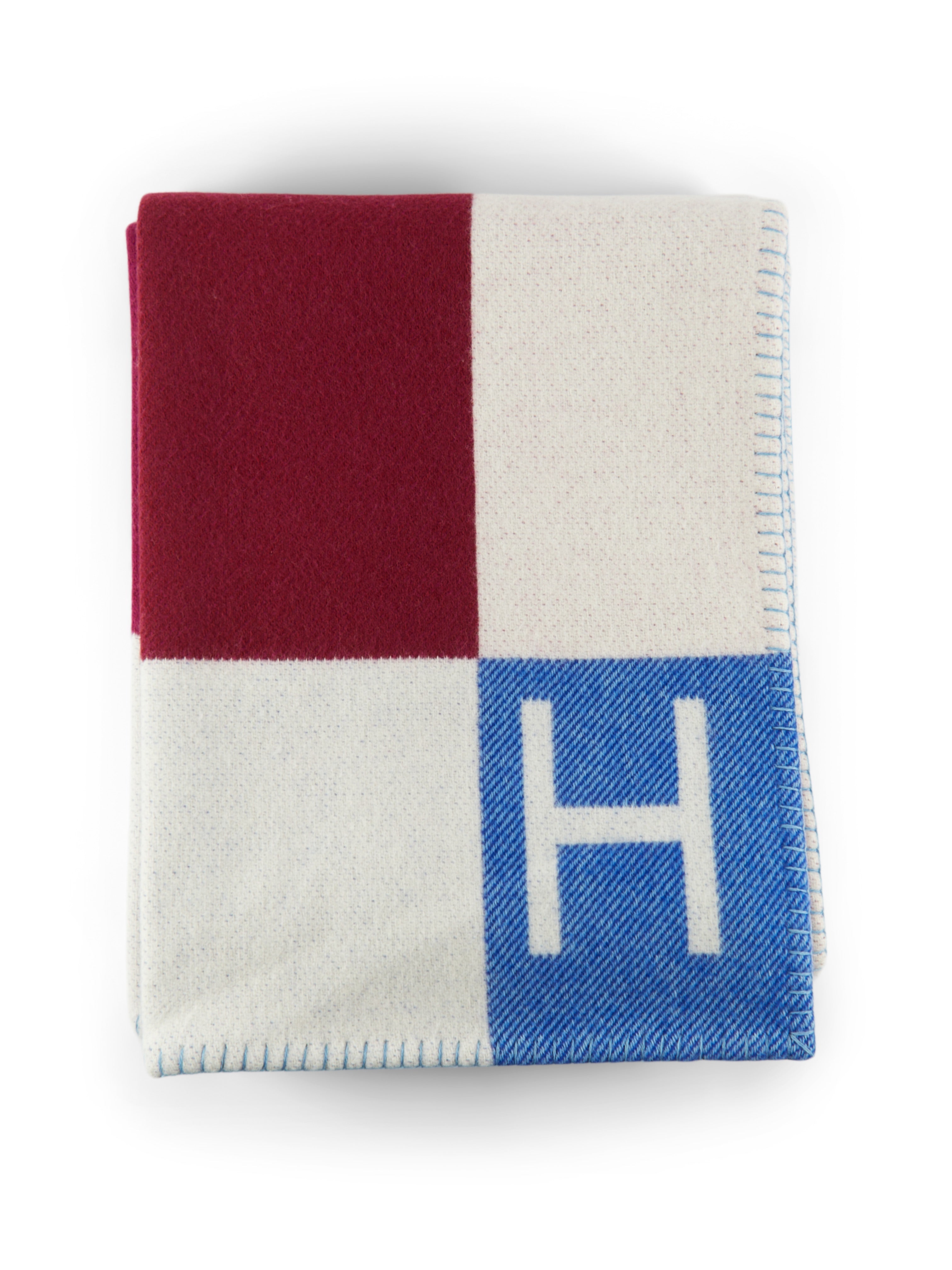 HERMÈS VIBRATION THROW BLANKET Pourpre & Outremer