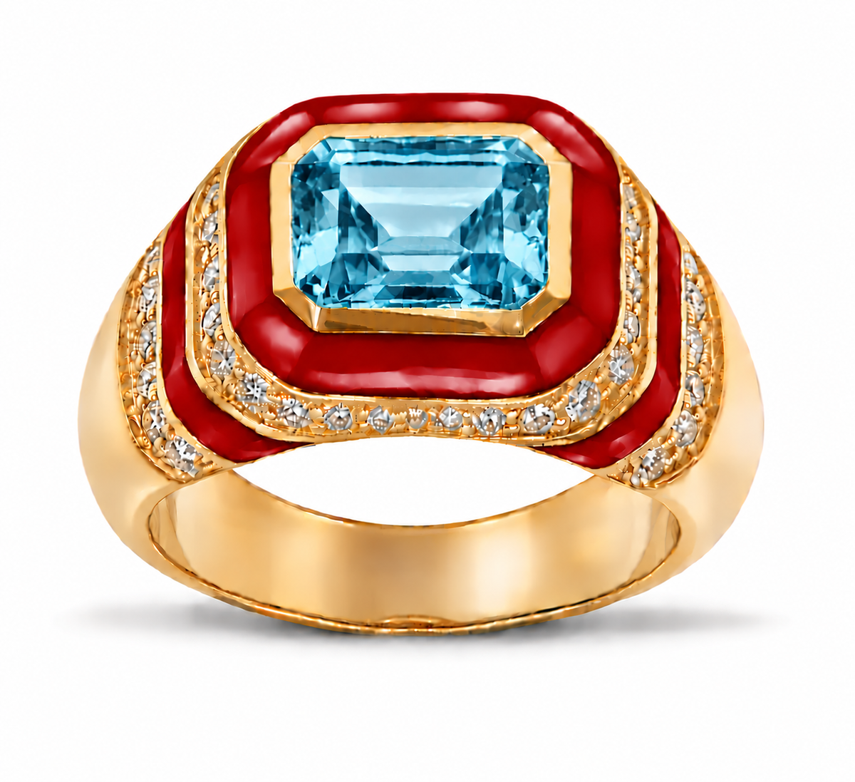 Kyma Dome Ring 18K Yellow Gold THOA001