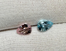 1.97ct Amazing Aqua & morganite pair  DXBCS3704