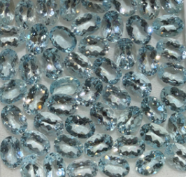 Aquamarine oval shape 7x5mm (price per 1 stone) DXBCS3718 get one free