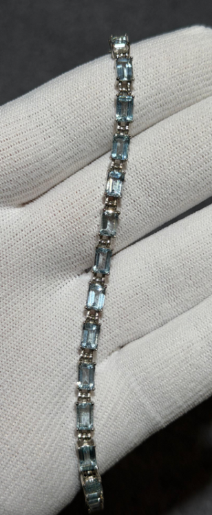 Aquamarine bracelet Silver 925 DXBCS3730