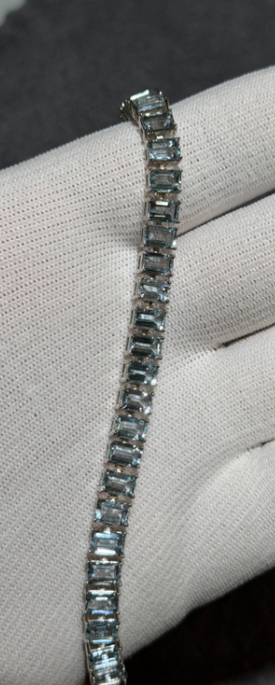 Aquamarine bracelet Silver 925 DXBCS3731