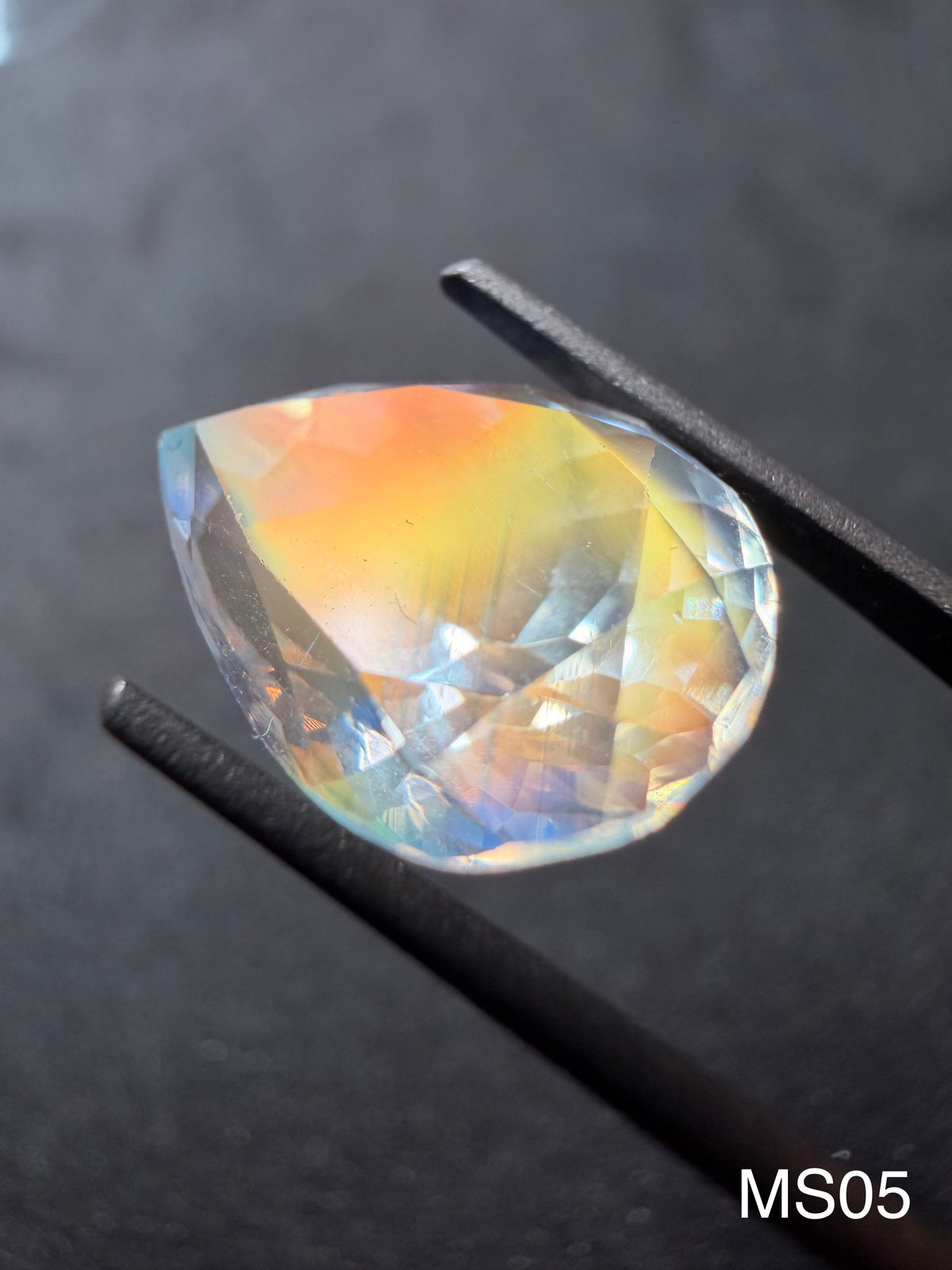 6.13ct Madagascar Rainbow Moonstone Cut Stone MS05