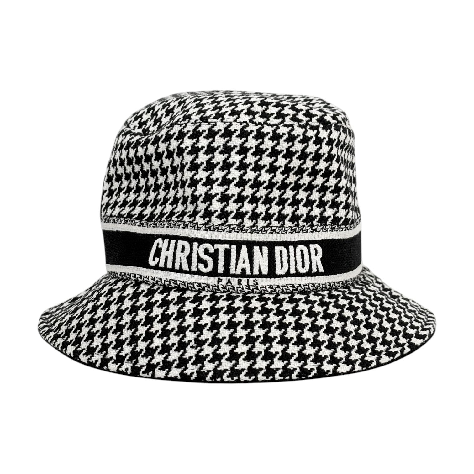 Dior Black and White Cotton Bucket Hat - Size 57