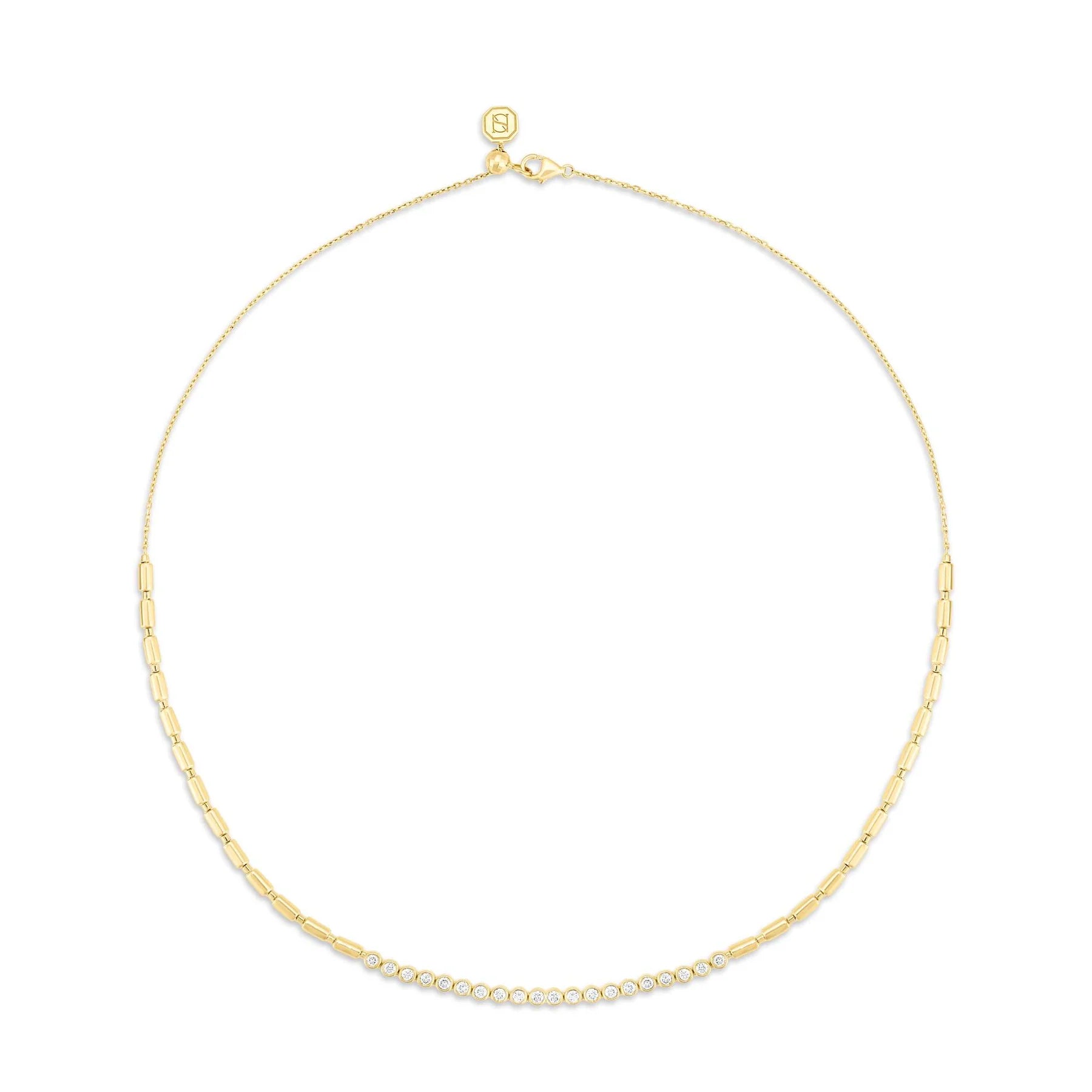 ITERU LINE NECKLACE - YELLOW GOLD NS019EN