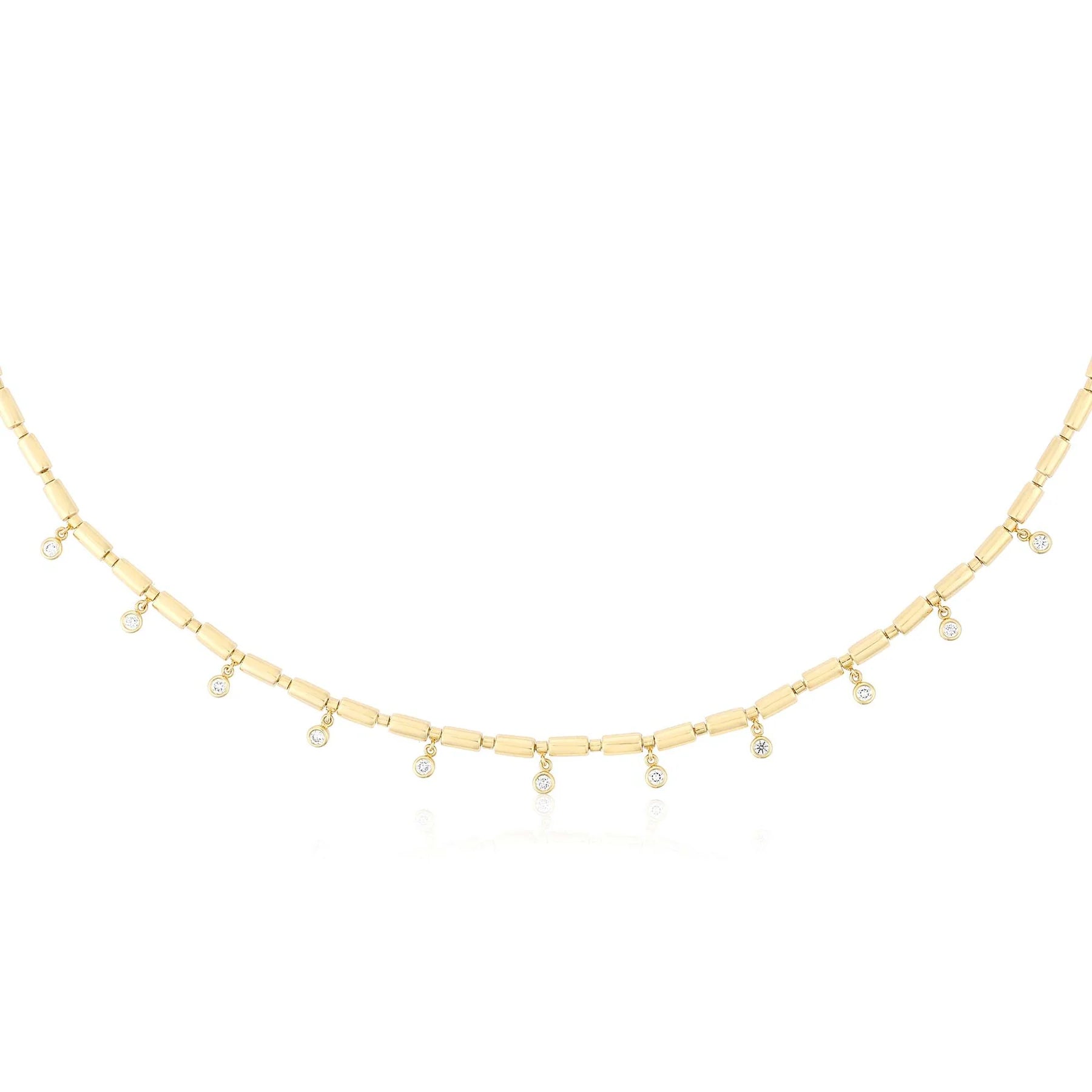 ITERU SCATTERED NECKLACE - YELLOW GOLD NS022EN