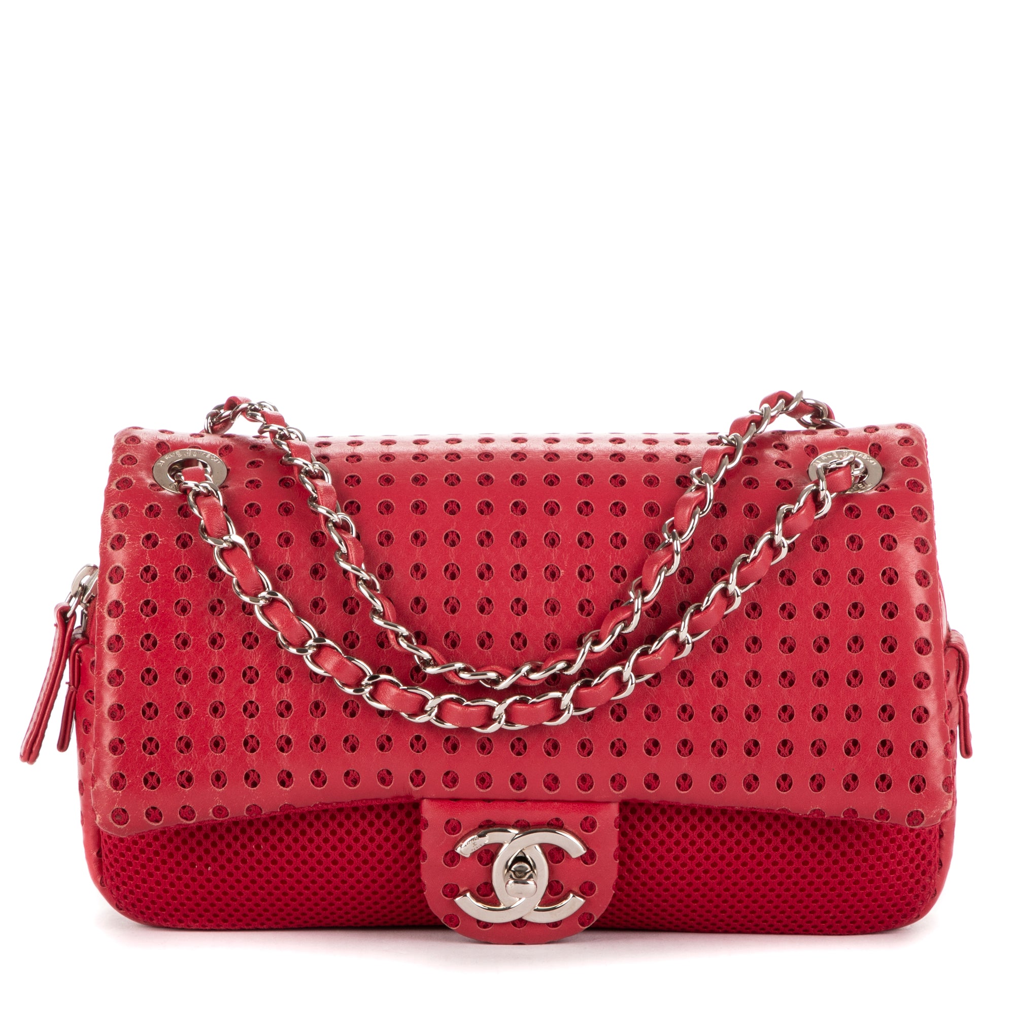 Chanel Red Calf Leather Easy Flap OAG7283
