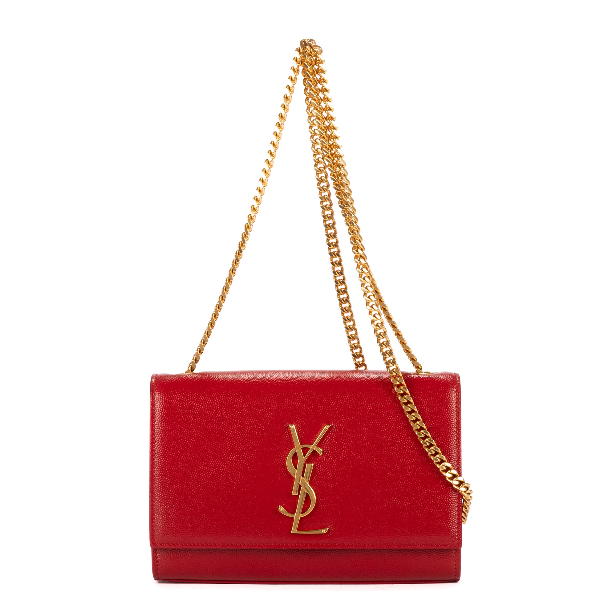 Yves Saint Laurent Kate Small Red Grain de Poudre Leather OAG8319