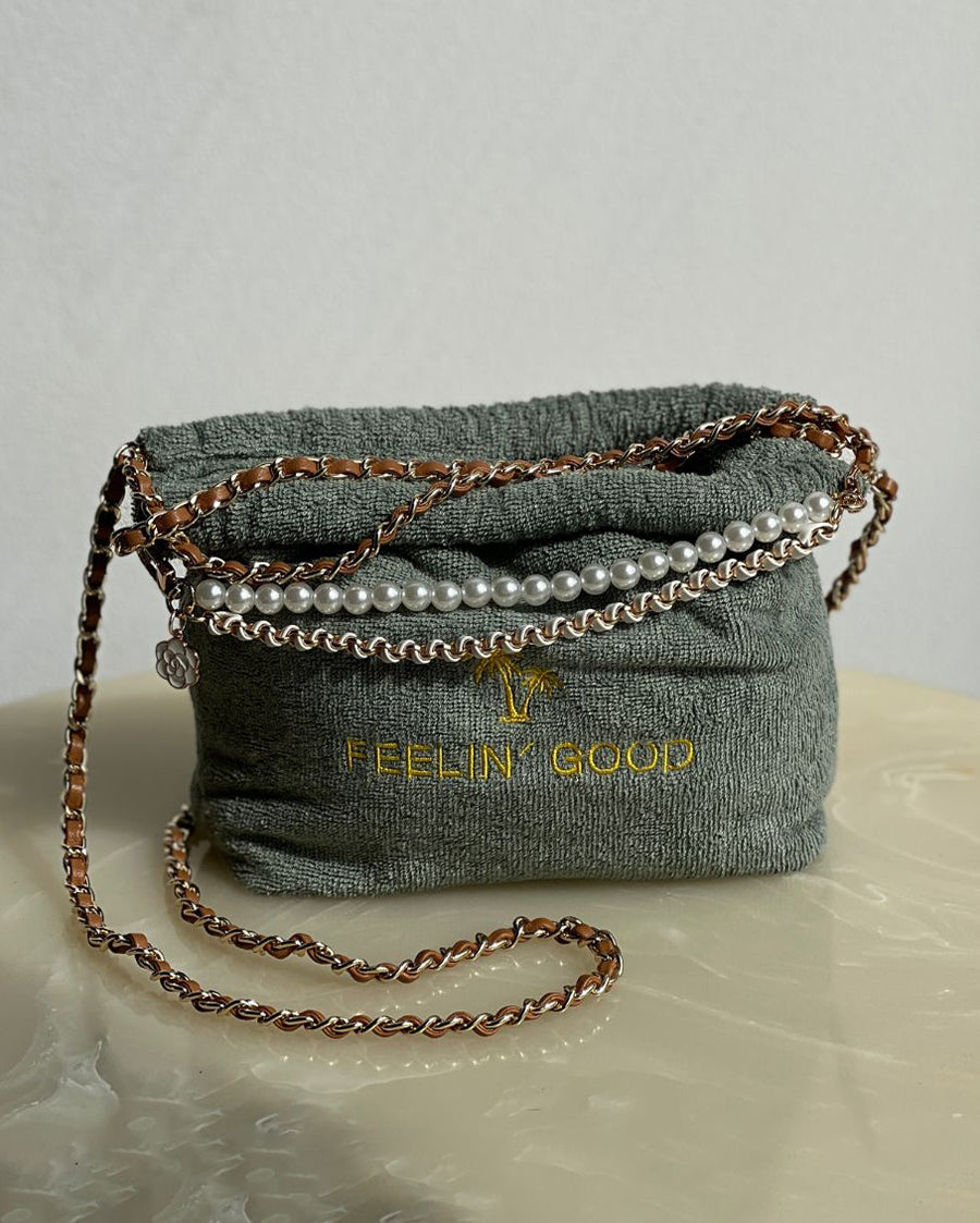 FEELIN' GOOD - Olive Green Terry Bag