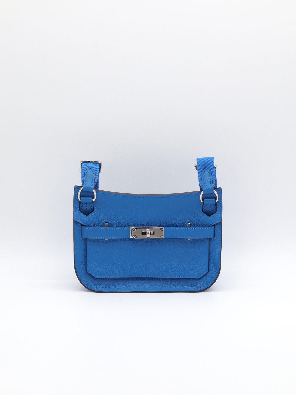 Hermès Mini Jypsiere Evercolor Blue Zellige Palladium Hardware