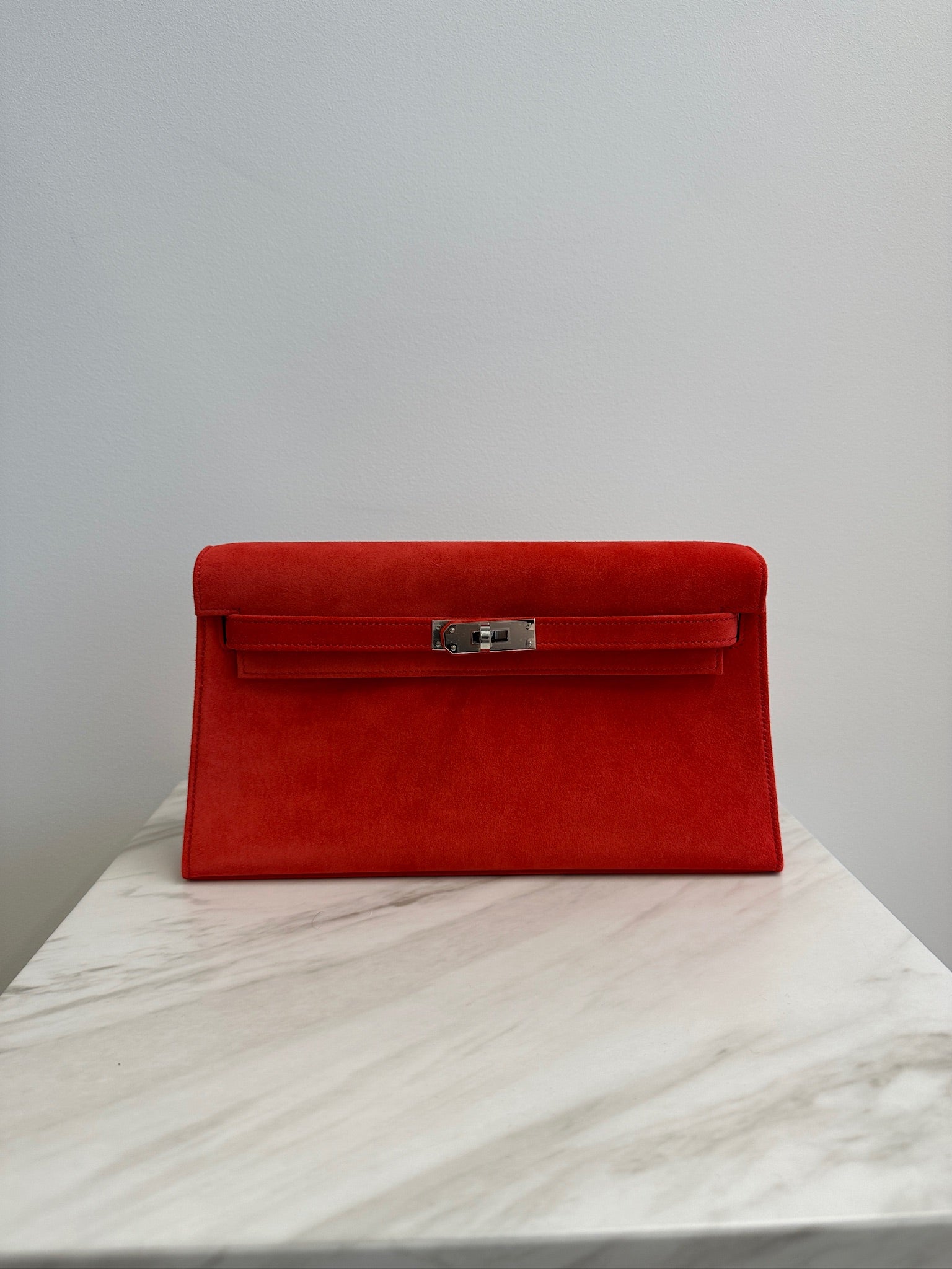 Hermès Kelly To Go Rose Texas Epsom Palladium Hardware