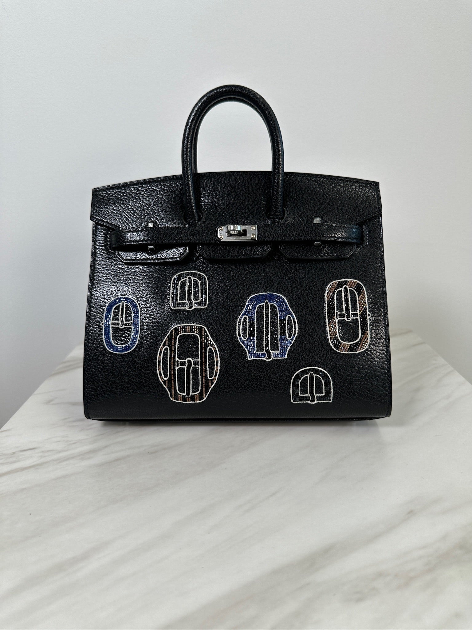Hermès Birkin 20 Bouclerie Moderne Chevre Mysore Palladium Hardware