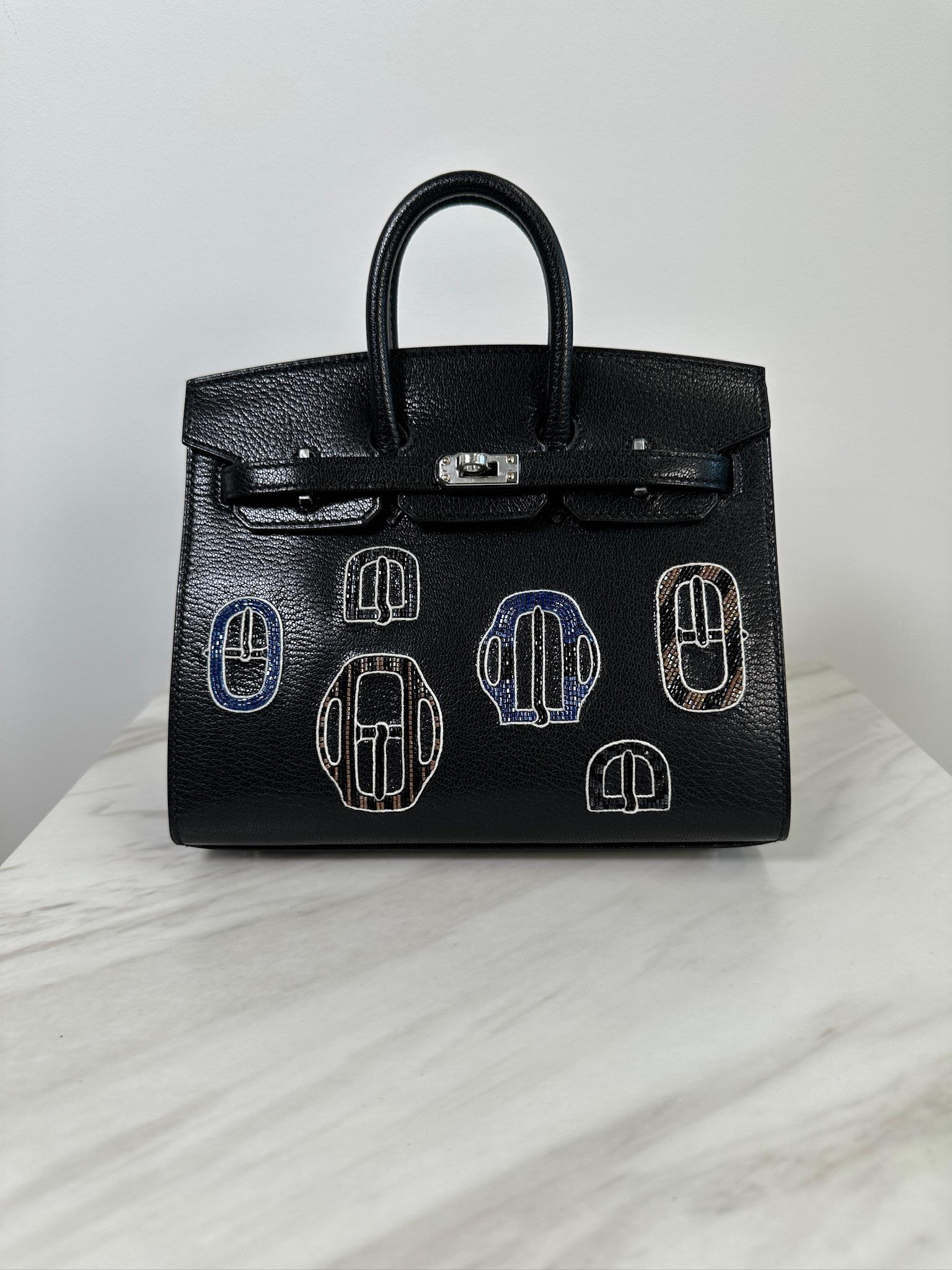 Hermès Birkin 20 Bouclerie Moderne Chevre Mysore Palladium Hardware