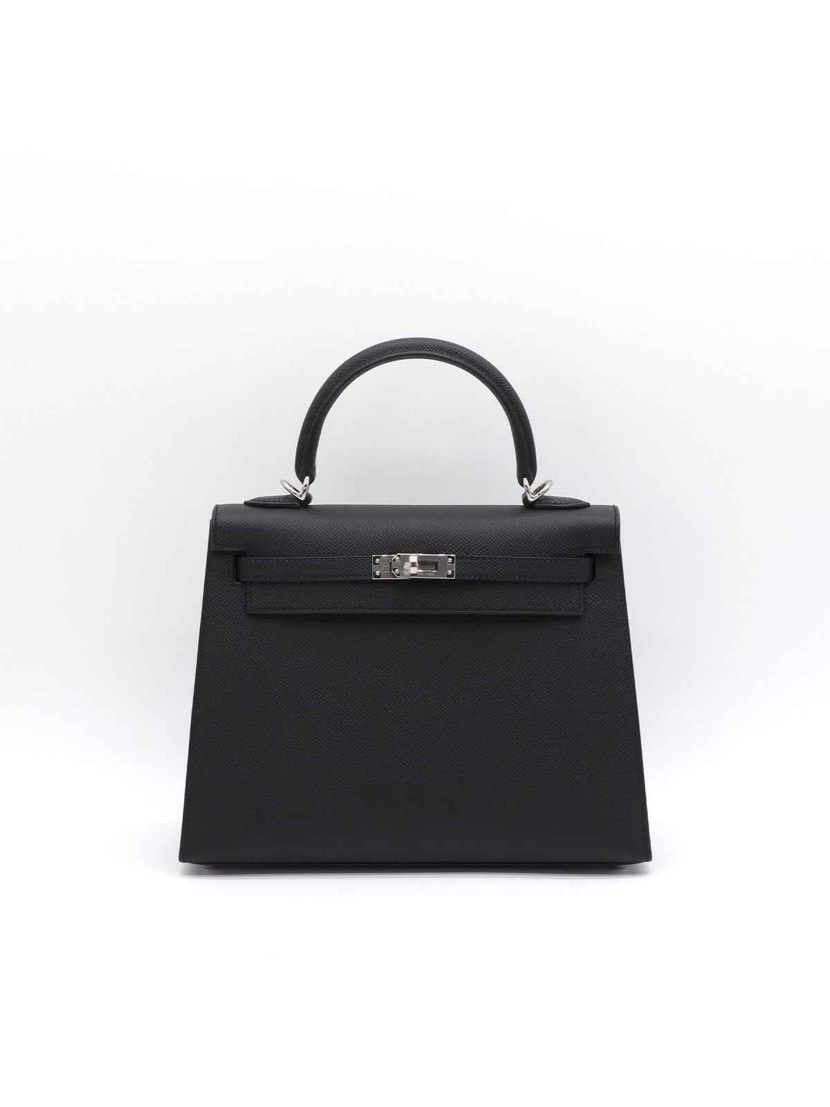 Hermès Kelly 25 Black Epsom Palladium Hardware