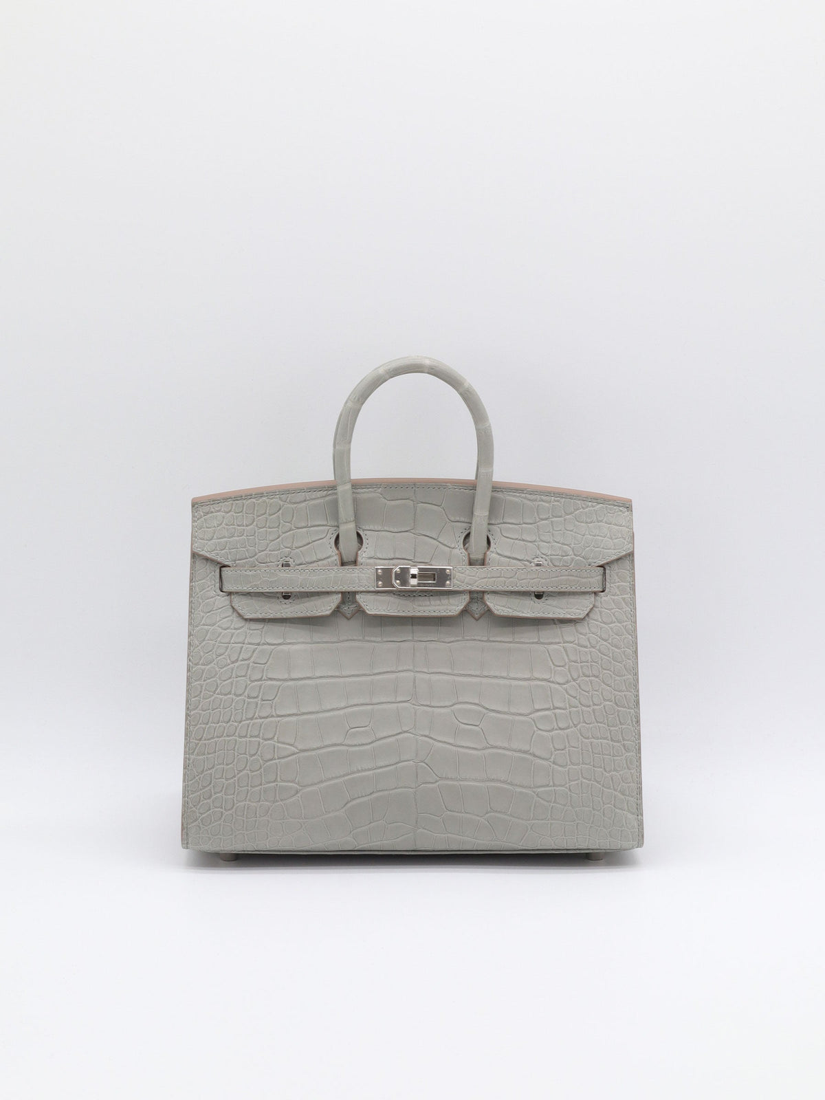 Hermès Birkin 25 Gris Perle Matt Alligator Palladium Hardware