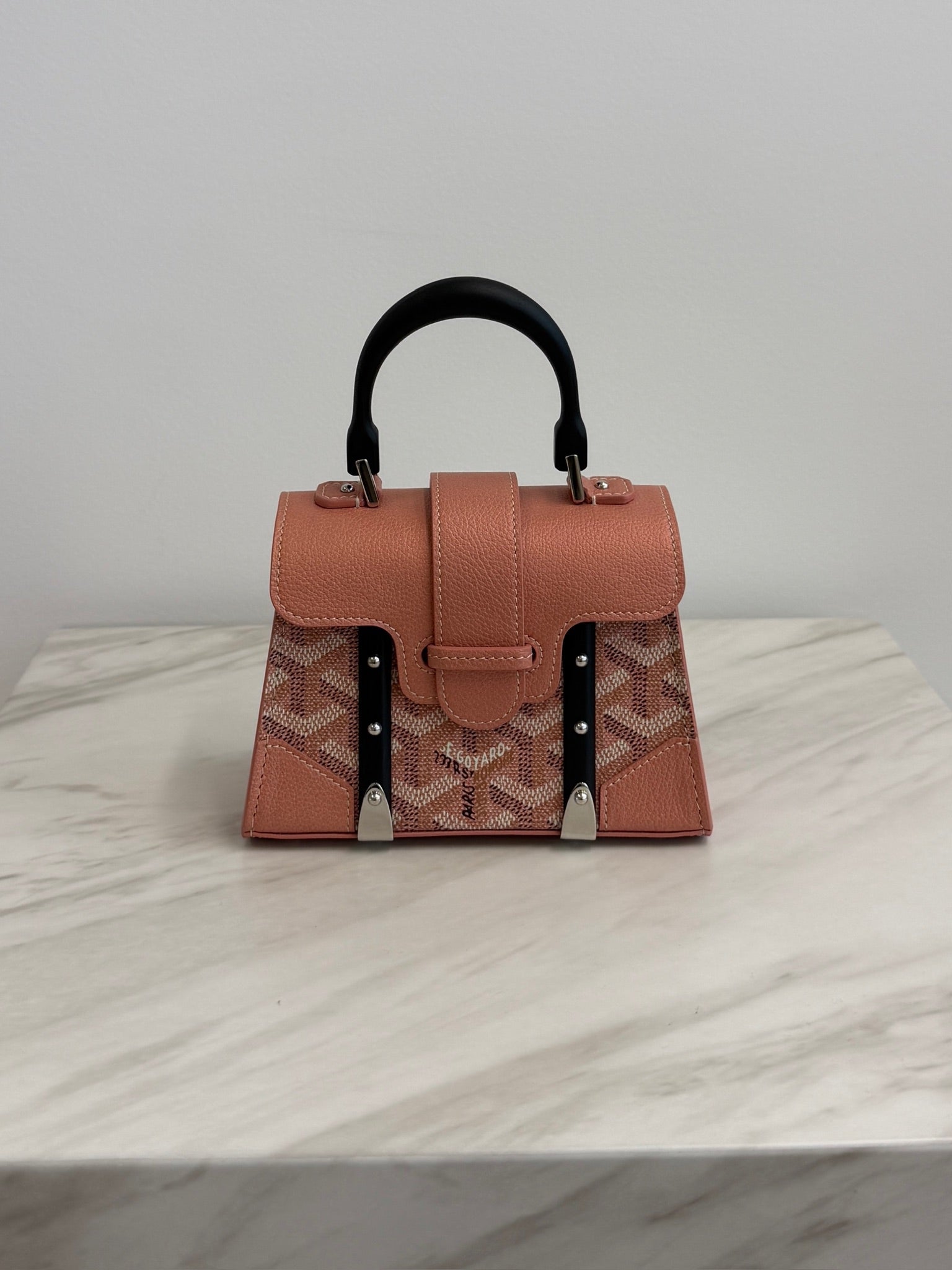Goyard Saïgon Structuré Nano Multicoloured Pink Metallic Goyardine Palladium Hardware