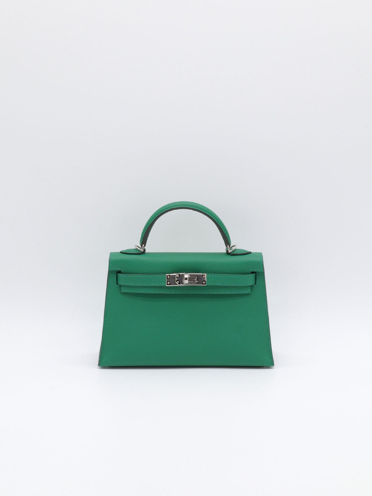 Hermès Mini Kelly Vert Vertigo Epsom Palladium Hardware (with 2 strap)