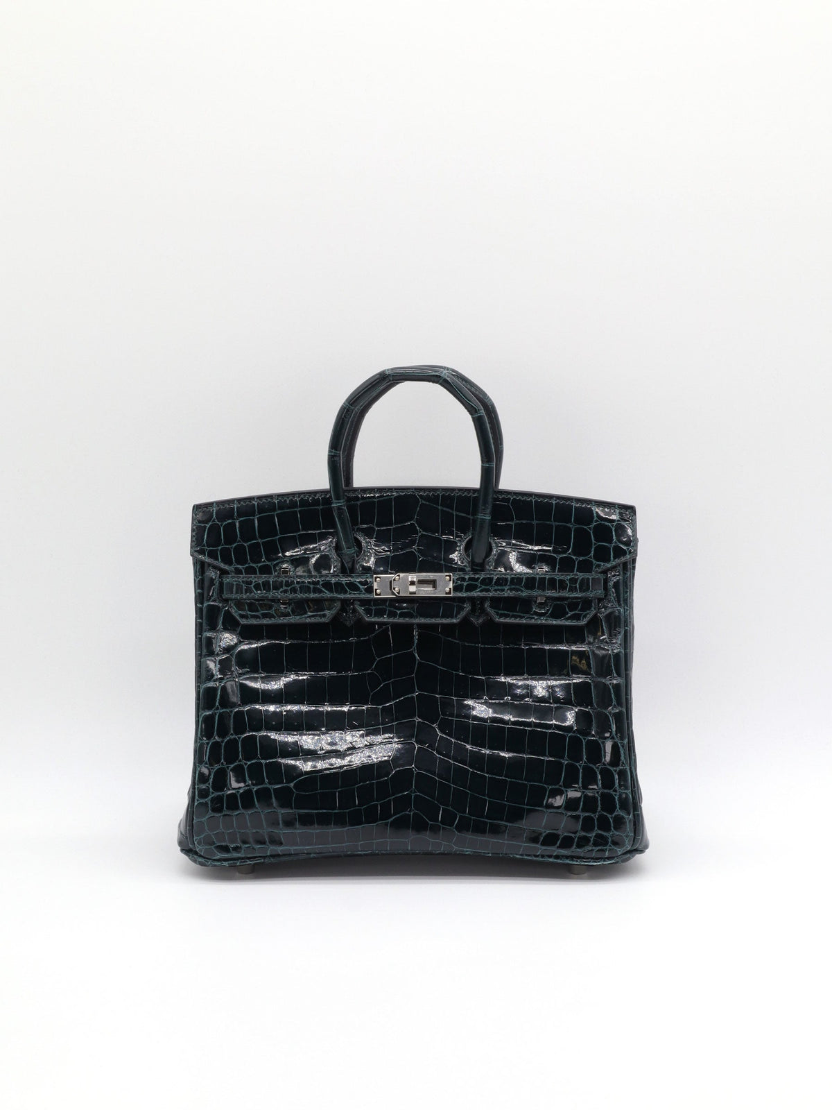 Hermès Birkin 25 Vert Cypress Shiny Nilo Palladium Hardware