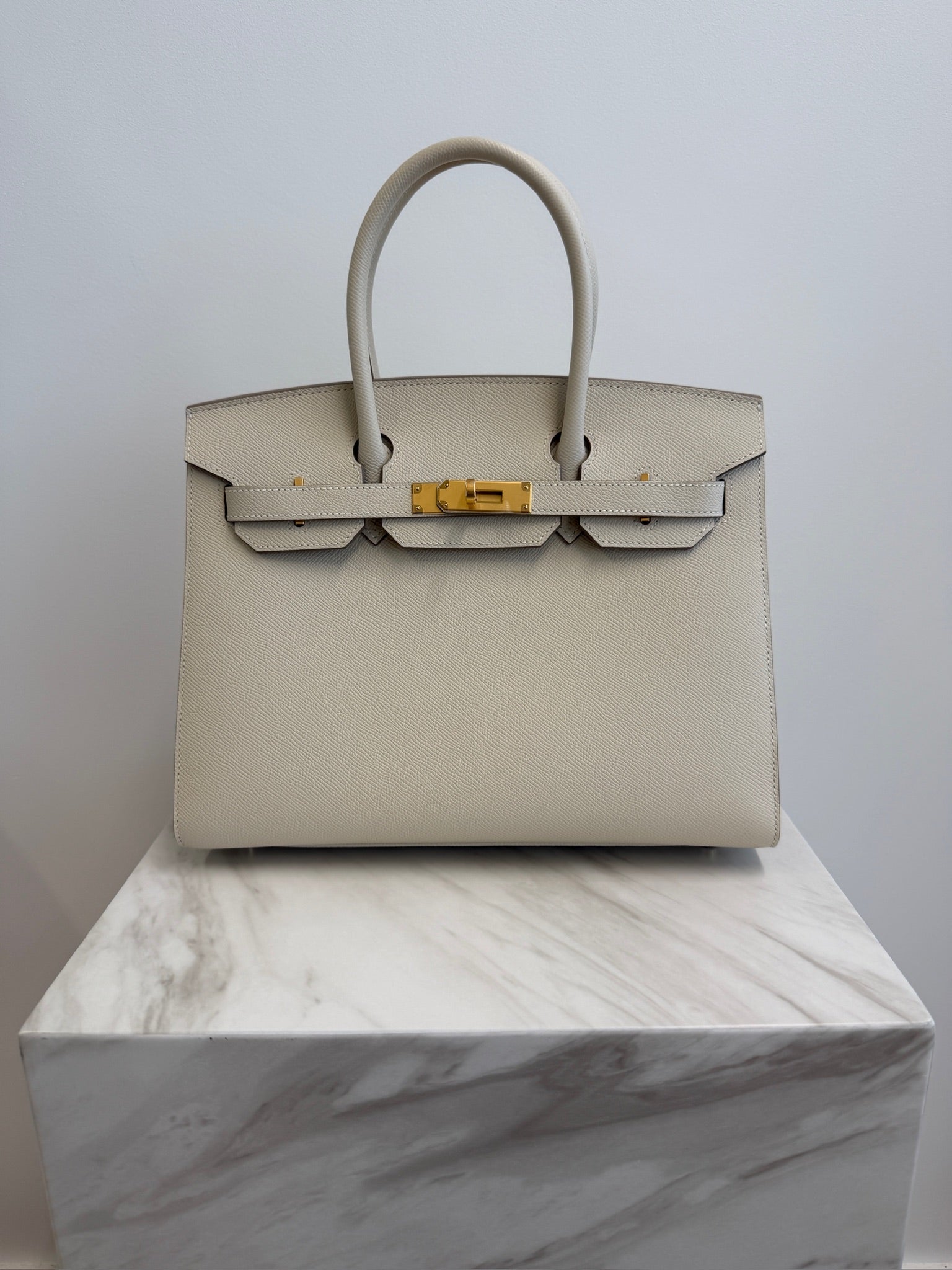 Hermès Birkin Sellier 30 Craie Epsom Gold Hardware