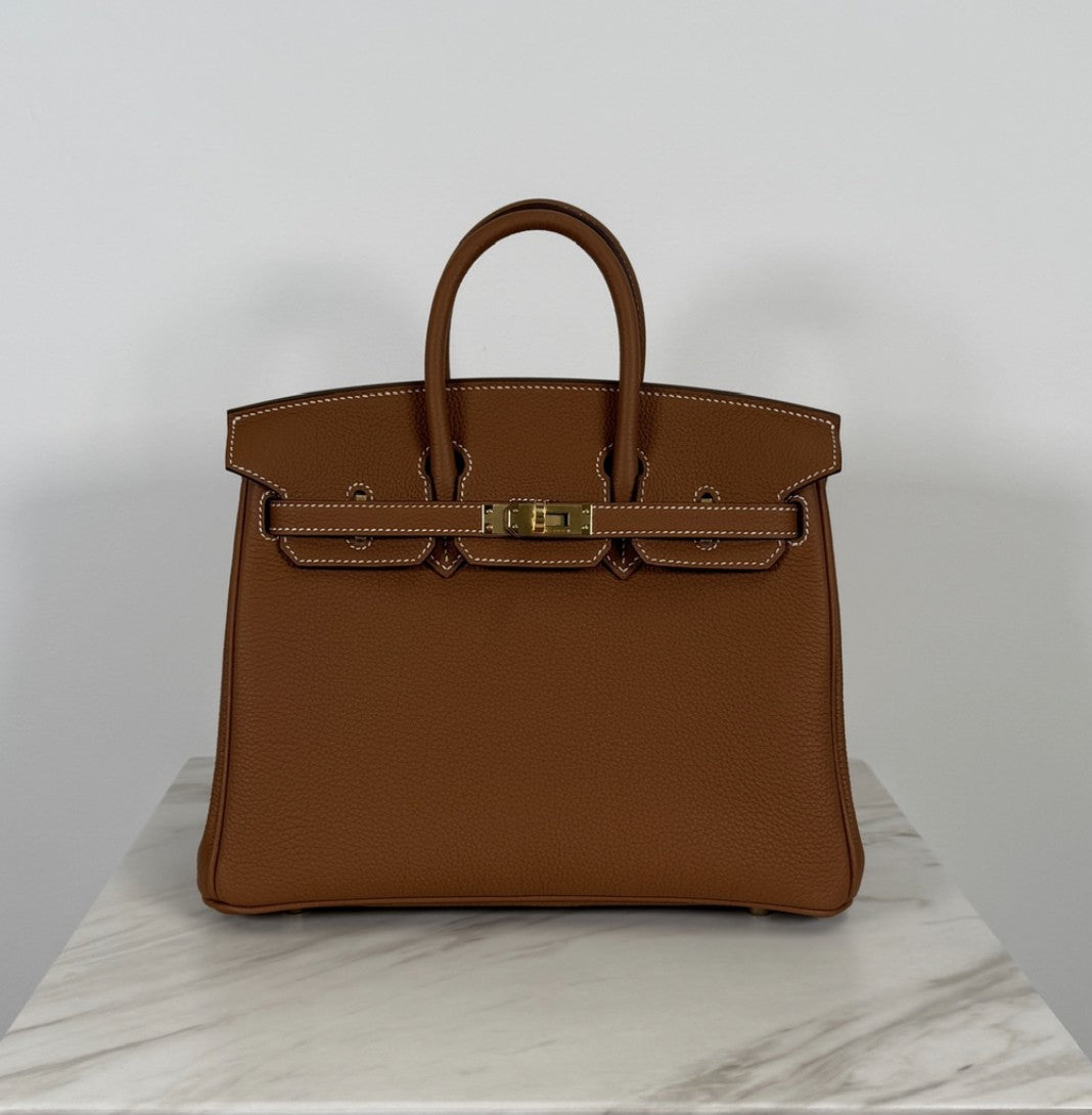 Hermès Birkin 25 HSS Gold/Etoupe Togo Gold Hardware