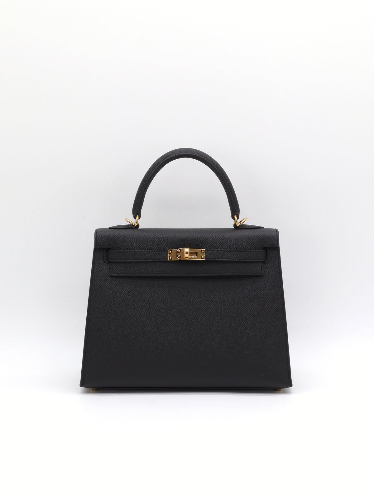 Hermès Kelly 25 Black Epsom Gold Hardware