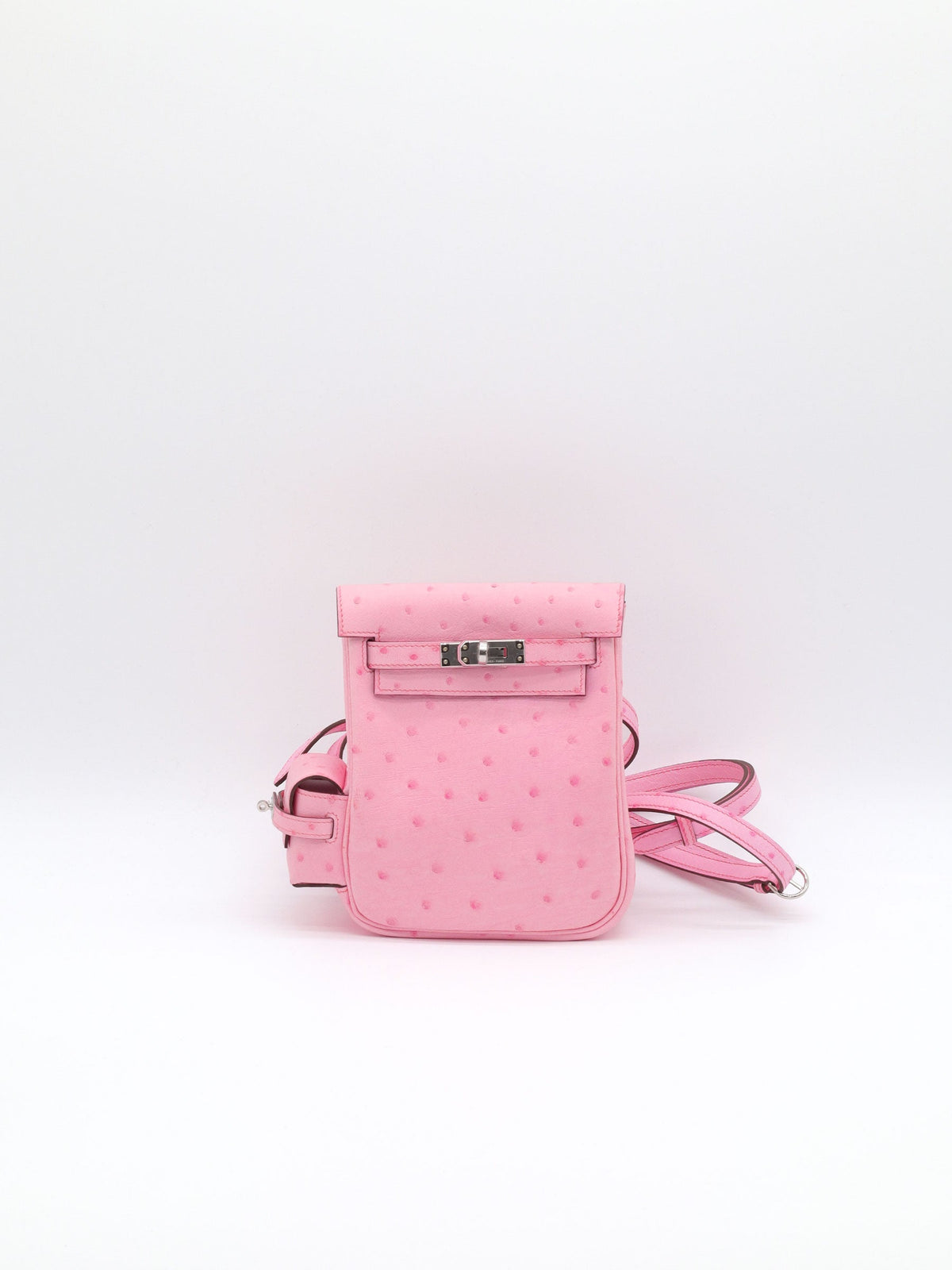Hermès Kelly Jump Bubblegum Ostrich Palladium Hardware