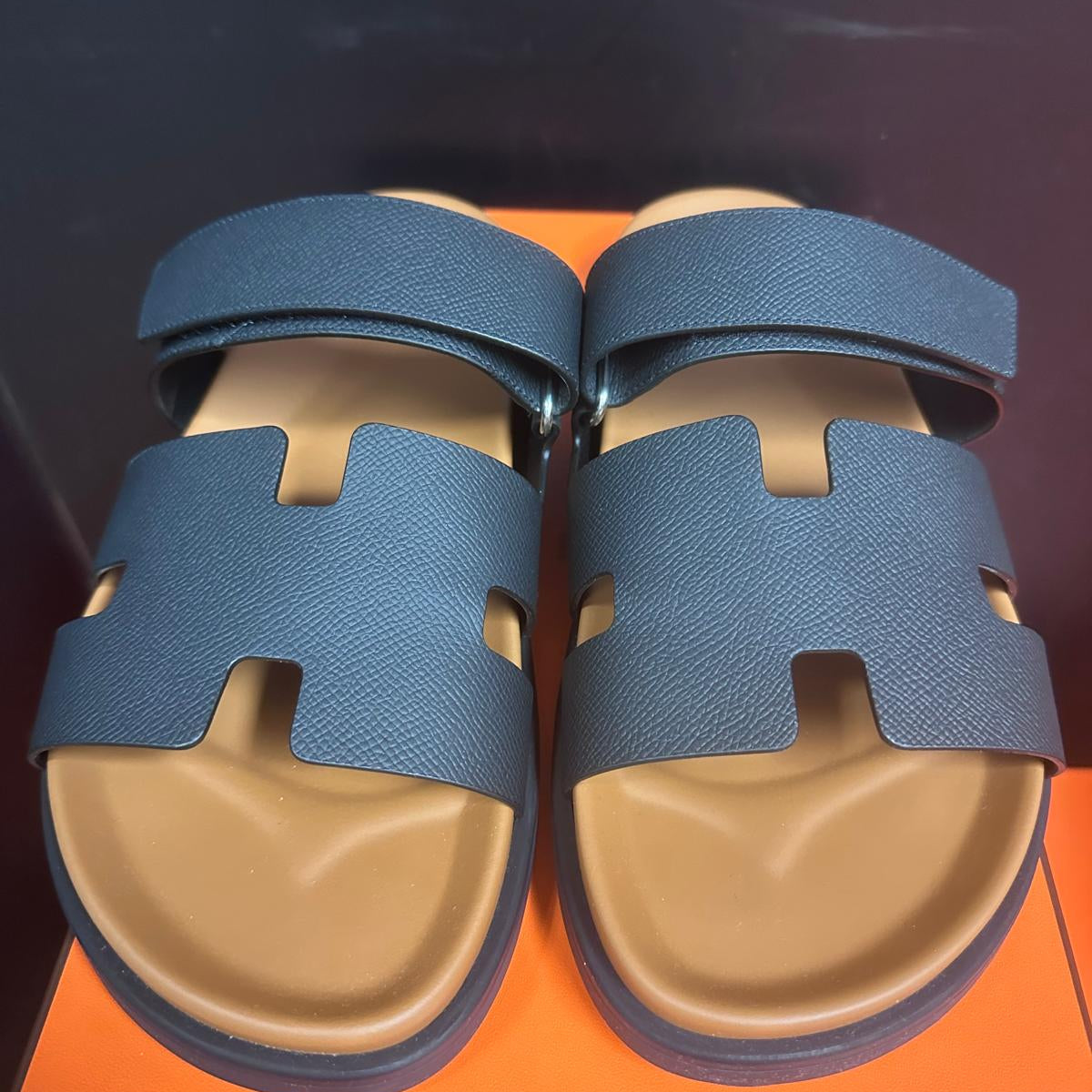 109. Chypre Sandal In Leather Black/Brown