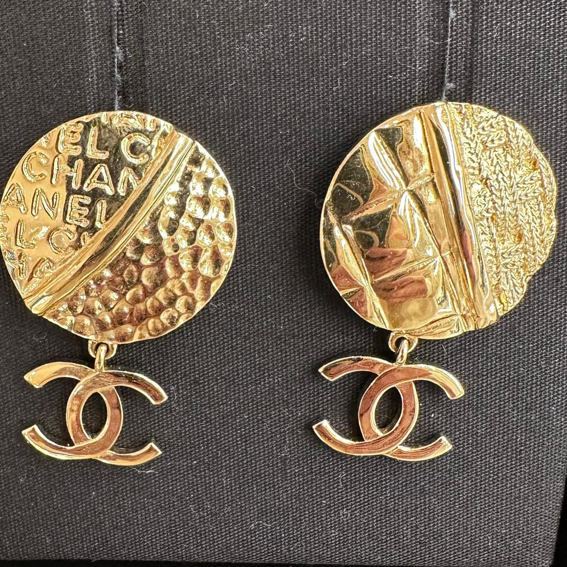 Chanel Buttons with CC Drops Gold