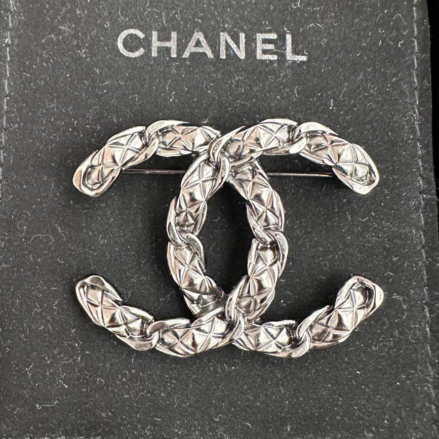Chanel CC Ruthenium Large Brooch