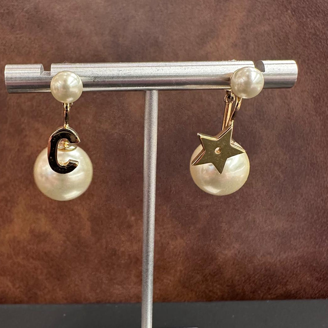 Dior Double Pearl Earrings
