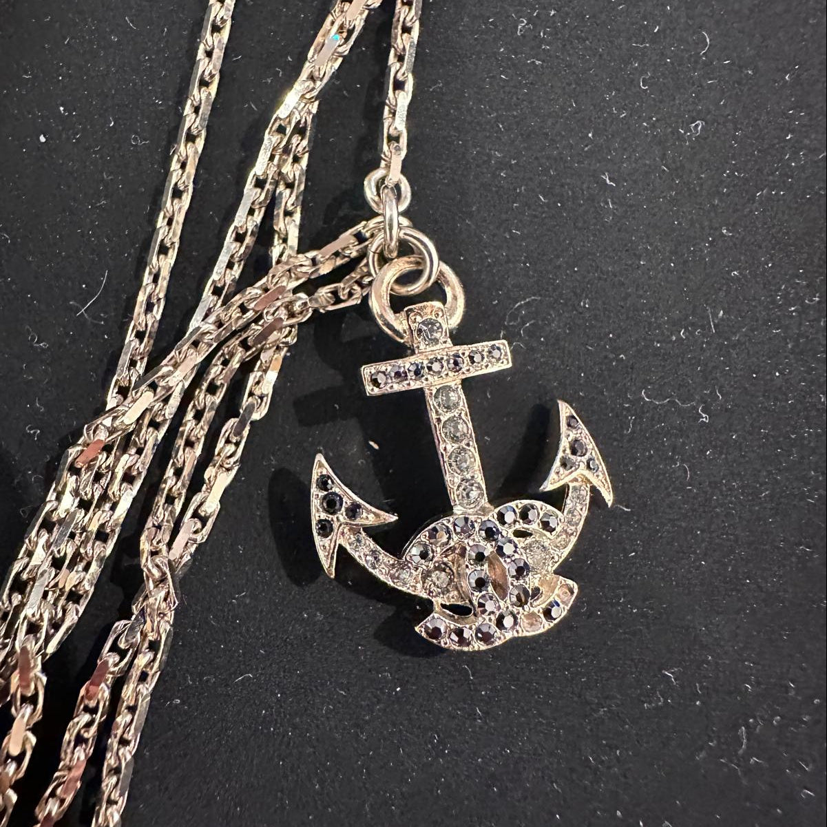 Chanel Triple Chain with Chanel Anchors & Charms Necklace