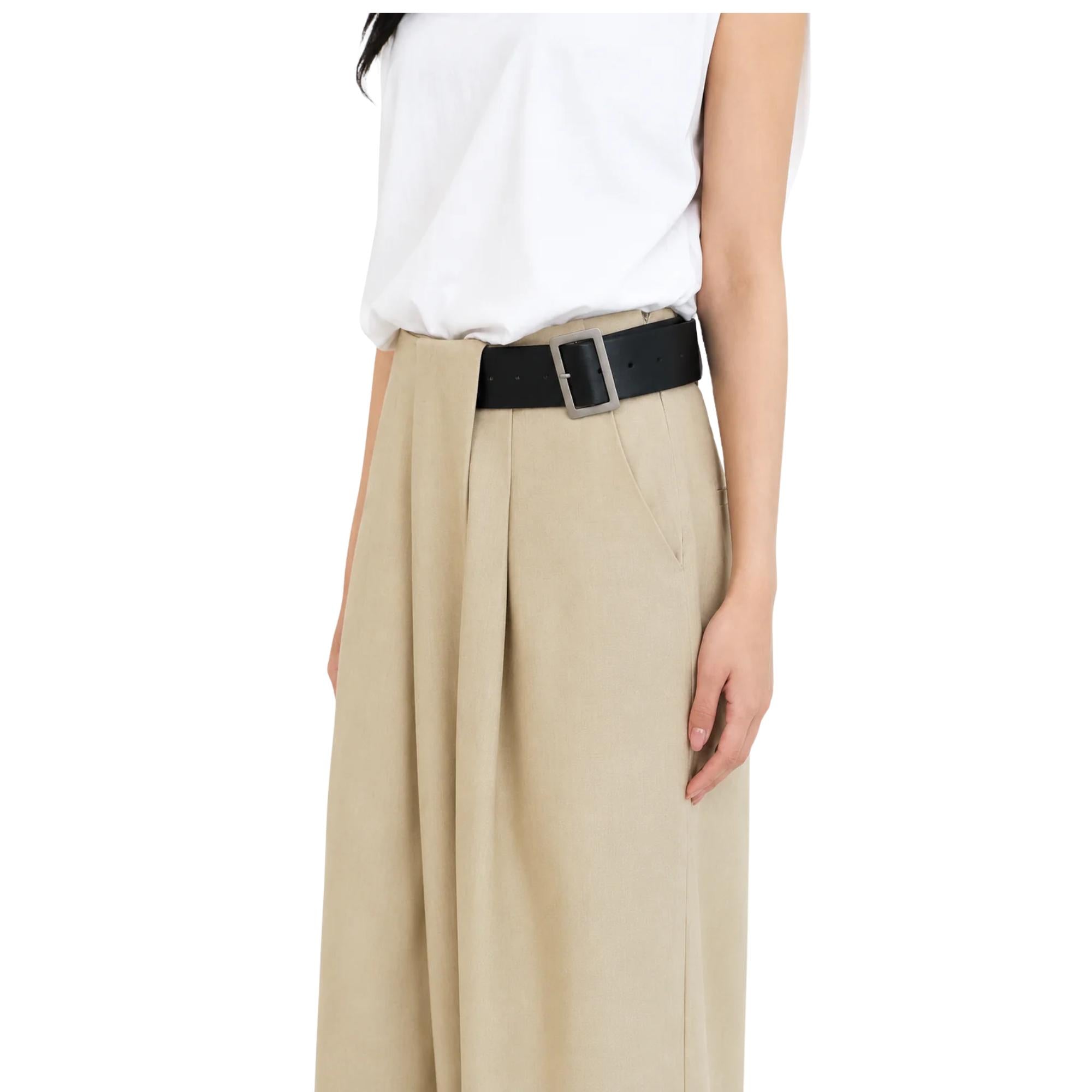 PLEATED WIDE-LEG TAILORED TROUSERS (بنطلون) “BUKCHON”