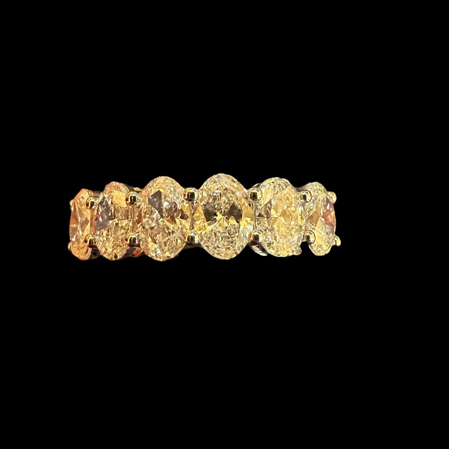 GIA Certified Eternity Ring with Oval Cut Diamonds 1.84ct