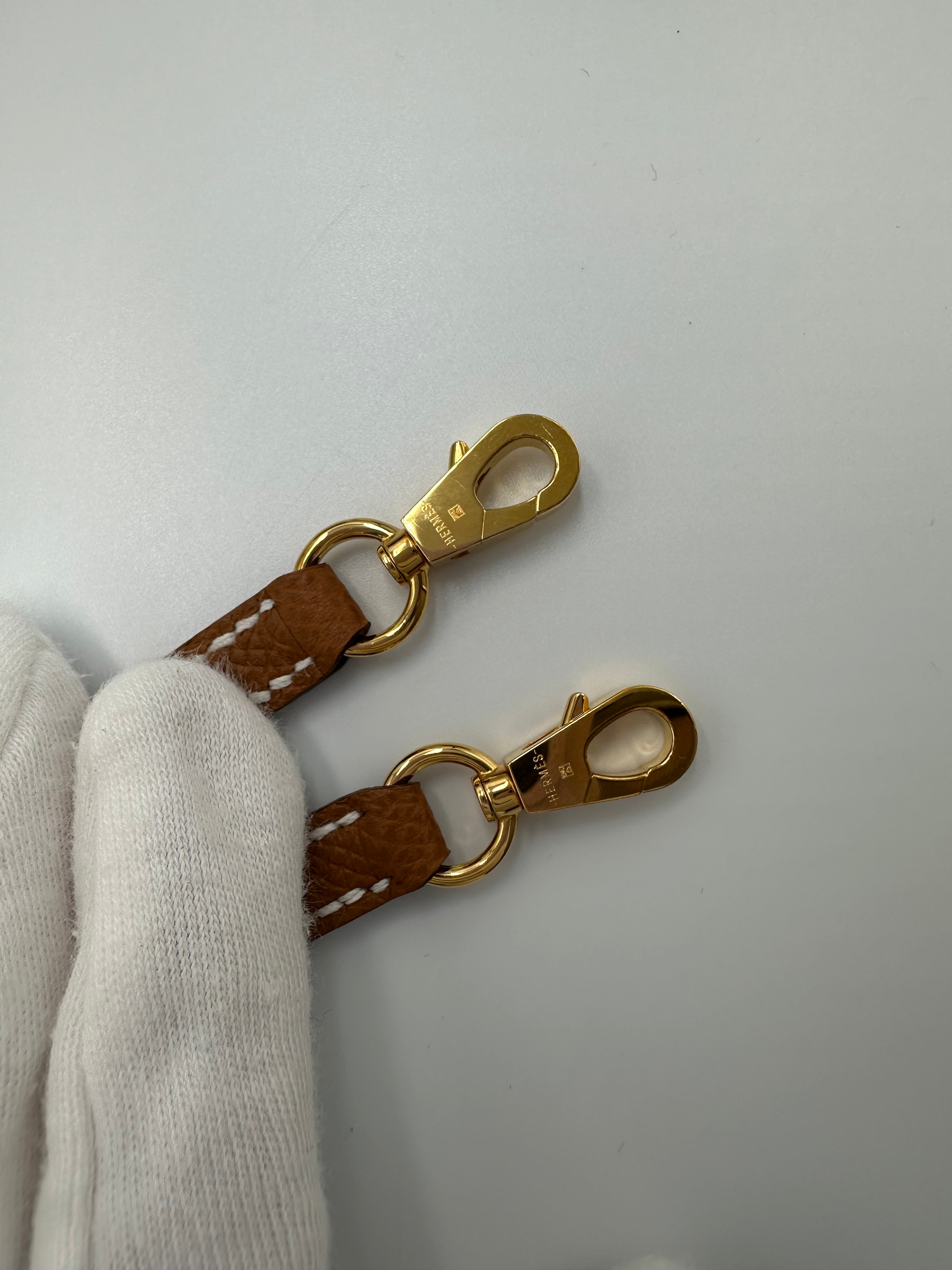 HERMÈS MINI KELLY II 20CM GOLD Epsom Leather with Gold Hardware