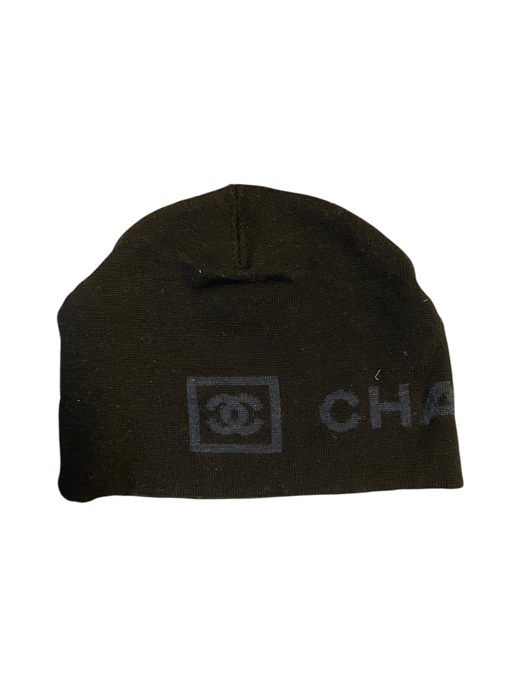 Chanel logo Beanie Dark Blue DXBK0108