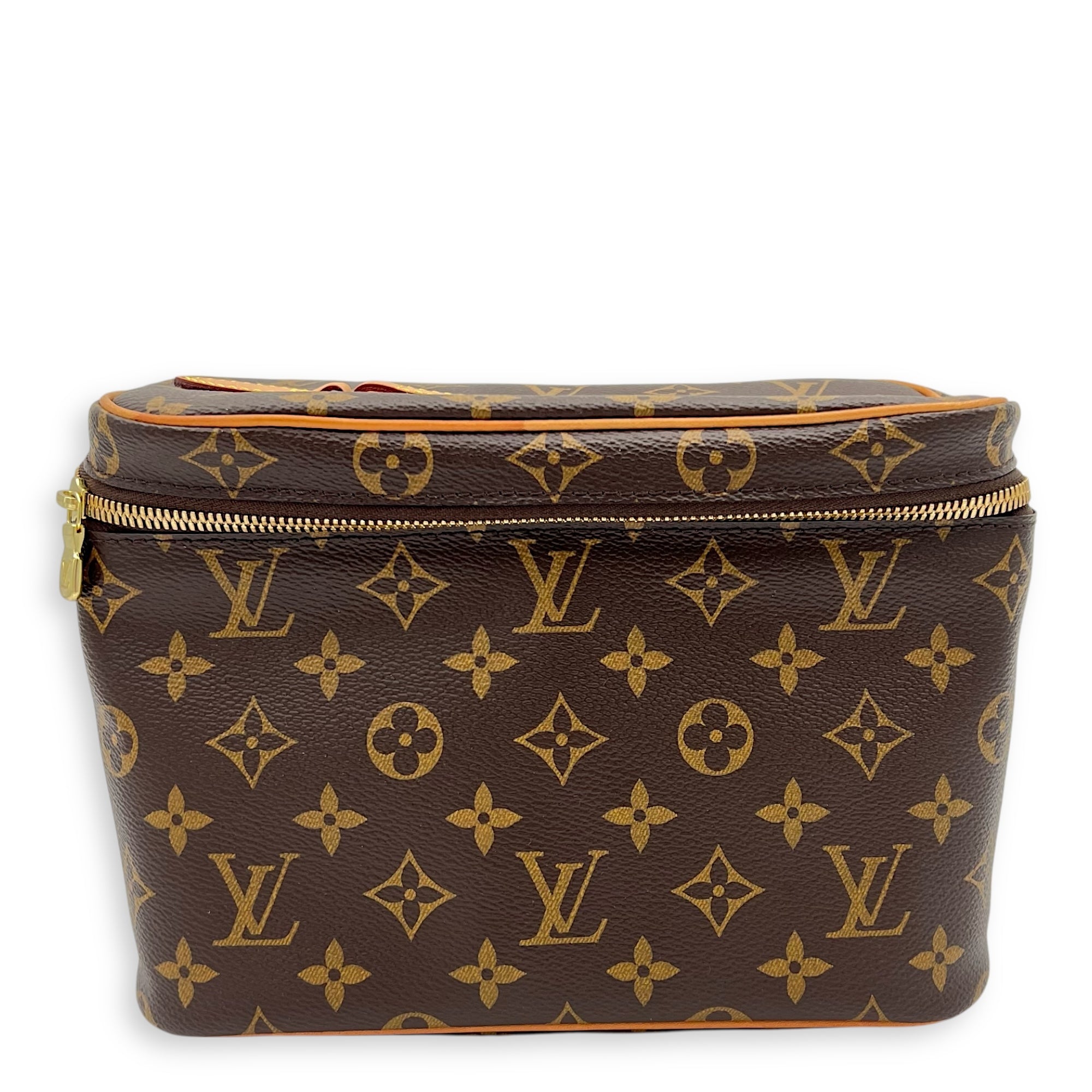 Louis Vuitton Nice BB Brown Vanity Bag in Monogram Coated Canvas, Gold hardware S2509-007814AN